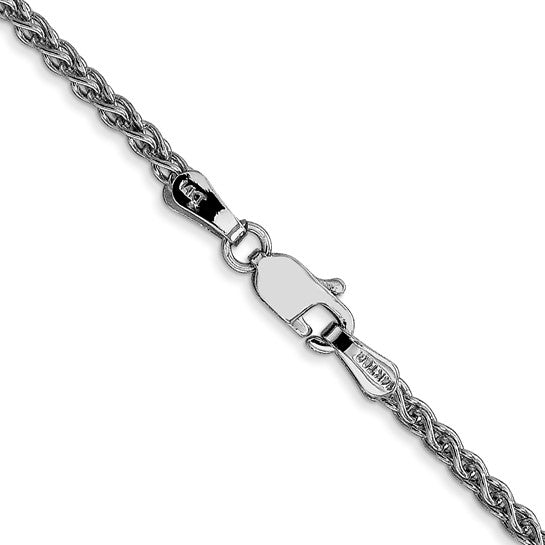 14KT White Gold 30 inch 2.1mm Spiga with Lobster Clasp Chain