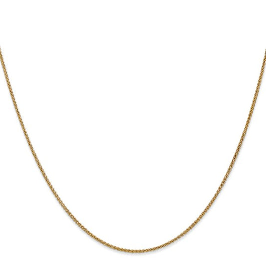 14KT Yellow Gold 16 inch 1.25mm Spiga with Lobster Clasp Chain