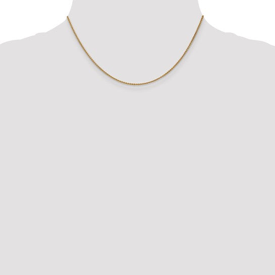 14KT Yellow Gold 16 inch 1.25mm Spiga with Lobster Clasp Chain