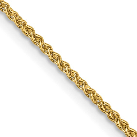 14KT Yellow Gold 14 inch 1.25mm Spiga with Lobster Clasp Chain