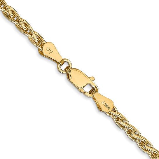 14kt Yellow Gold 18 inch 3mm Parisian Wheat with Lobster Clasp Chain
