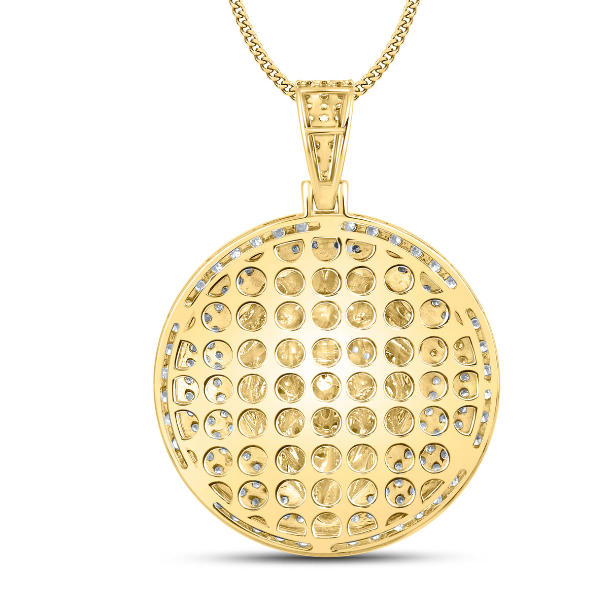 10KT YELLOW GOLD NATURAL DIAMOND 2.99 CTW LION CHARM