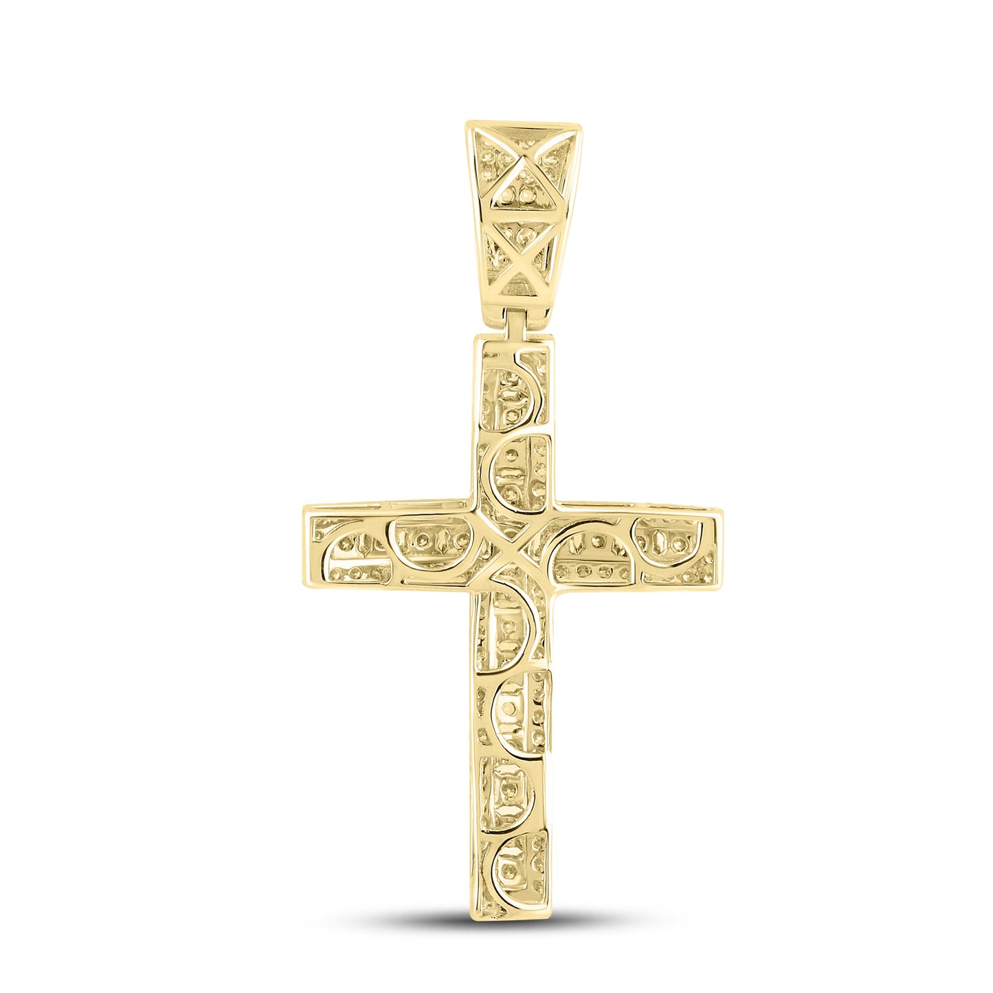 10k Yellow Gold Diamond Cross 1.00 ctw