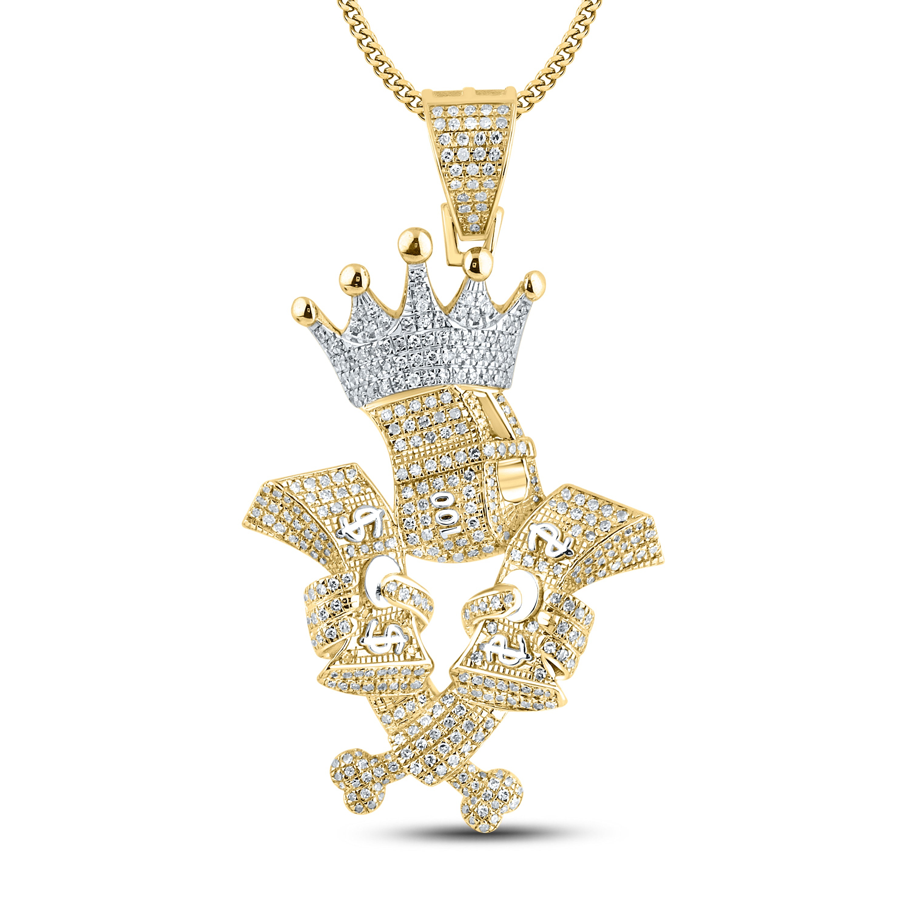 10kt Yellow Gold 0.96 CTW Diamond Money Charm