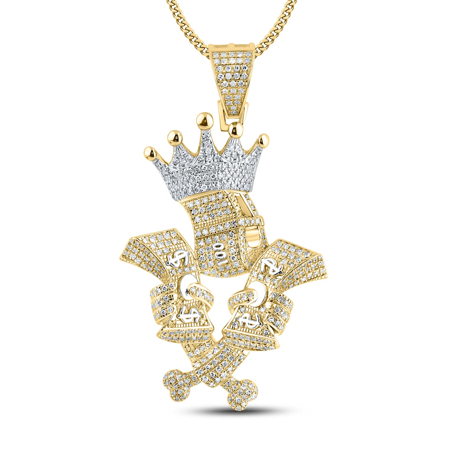 10kt Yellow Gold 0.96 CTW Diamond Money Charm