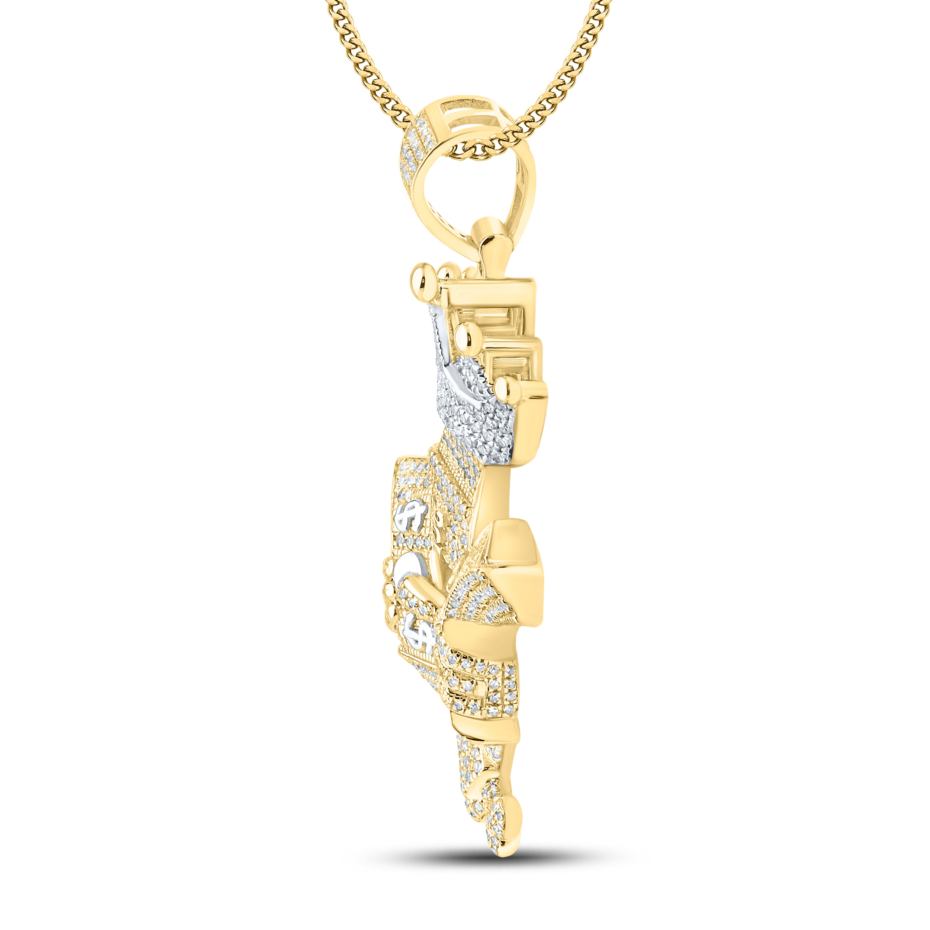 10kt Yellow Gold 0.96 CTW Diamond Money Charm