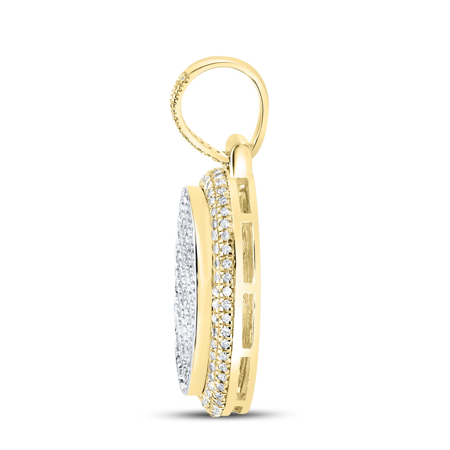 10kt Yellow Gold 0.95 CTW Diamond charm Pendant