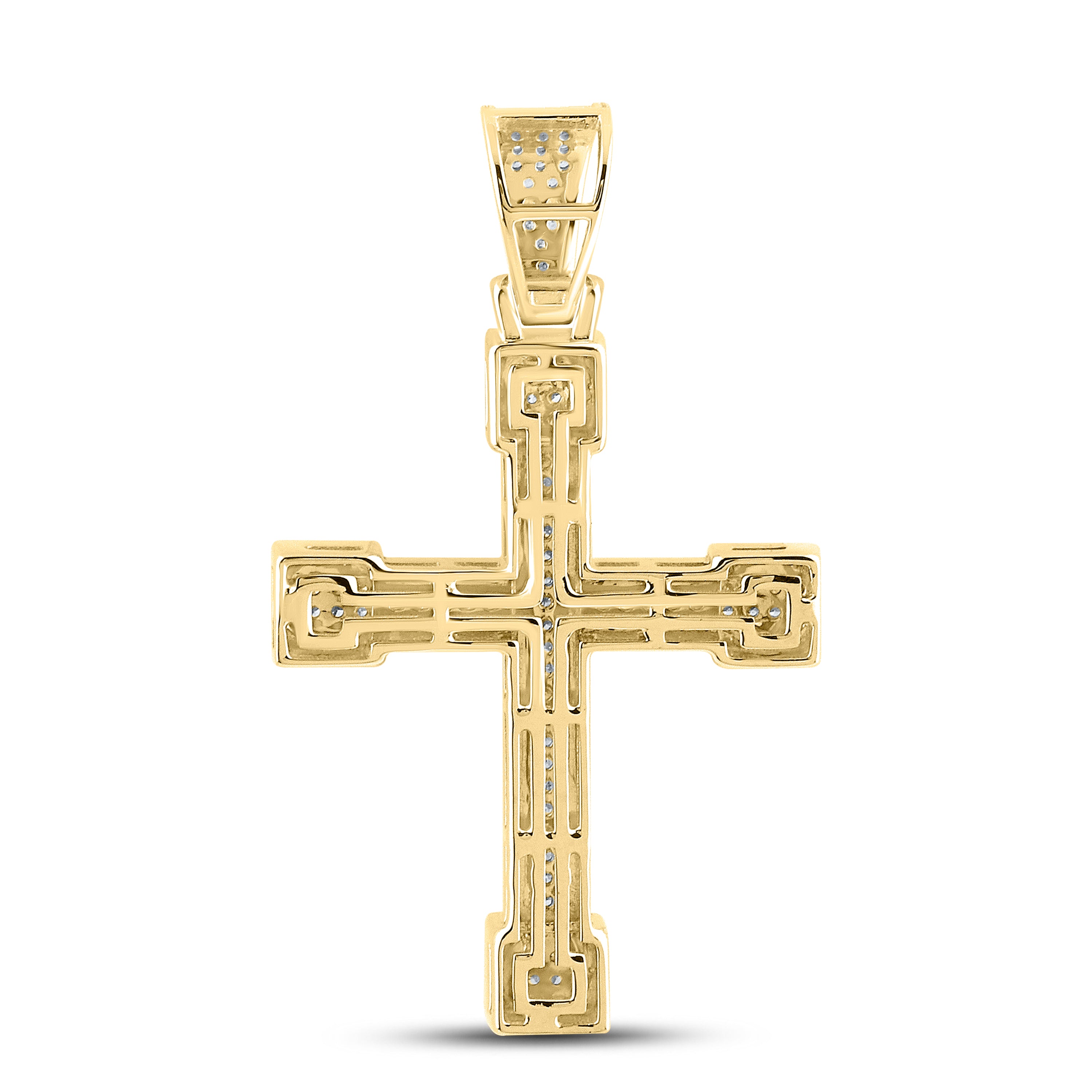 10kt Yellow Gold 0.48 CTW Diamond Cross Charm