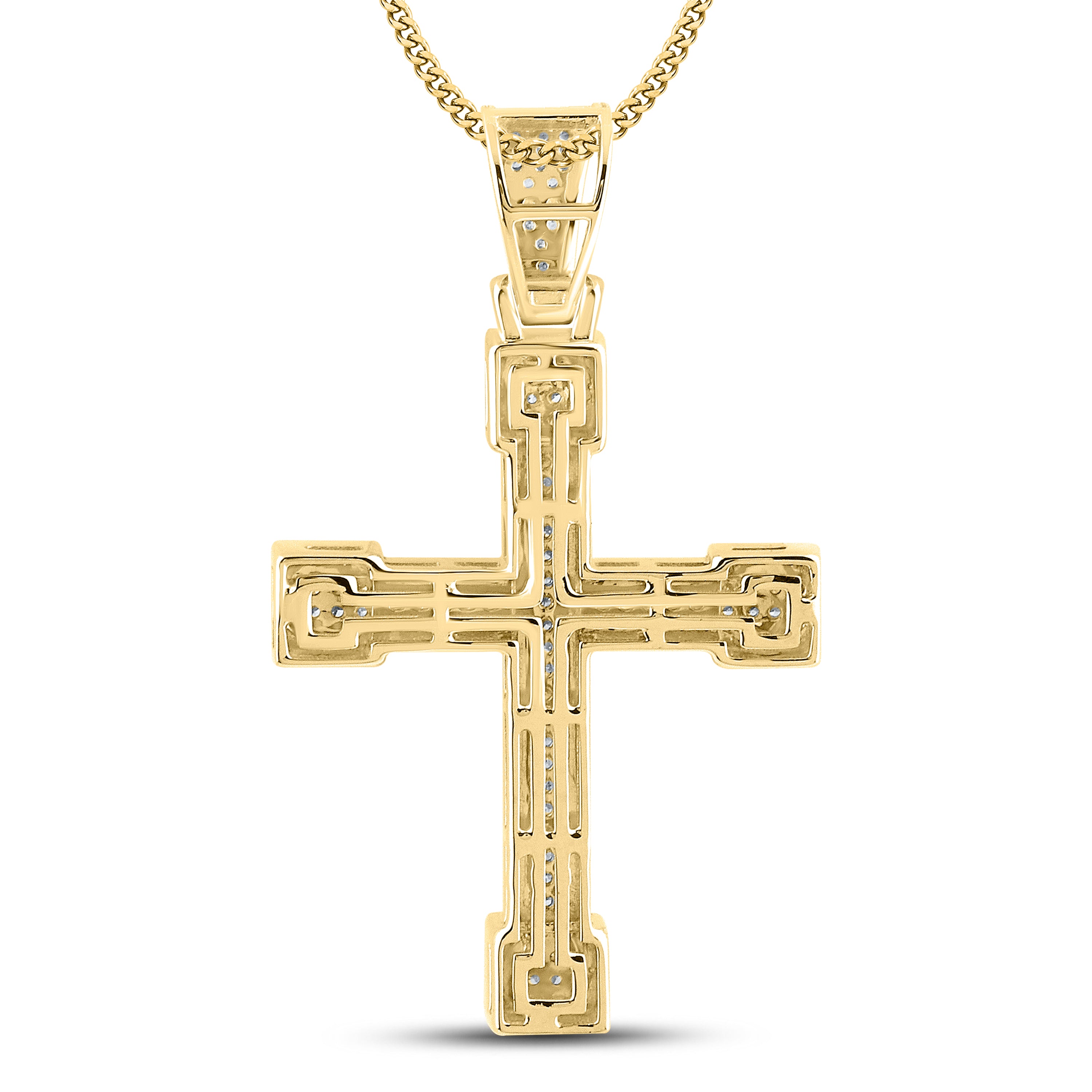 10kt Yellow Gold 0.48 CTW Diamond Cross Charm