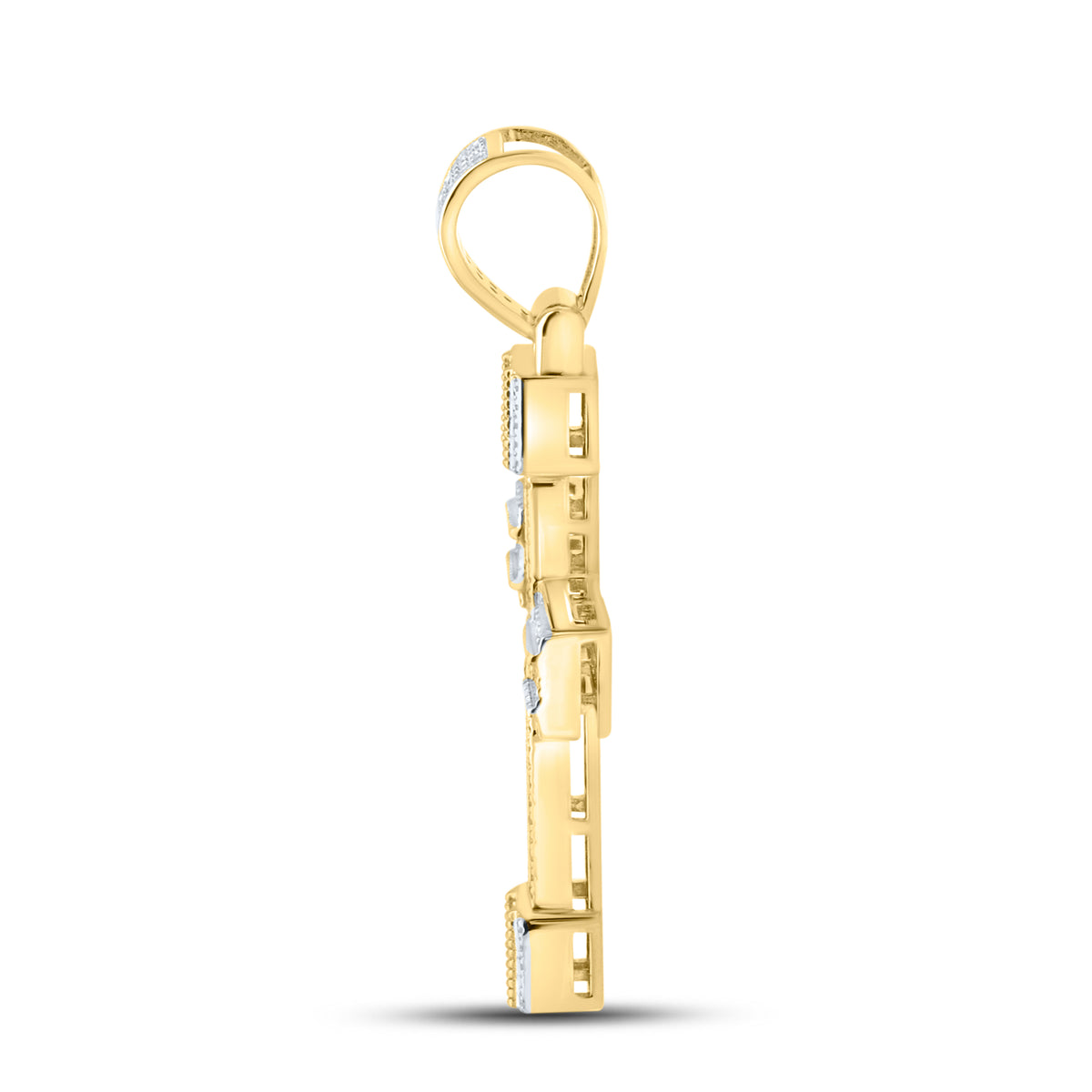10kt Yellow Gold 0.48 CTW Diamond Cross Charm