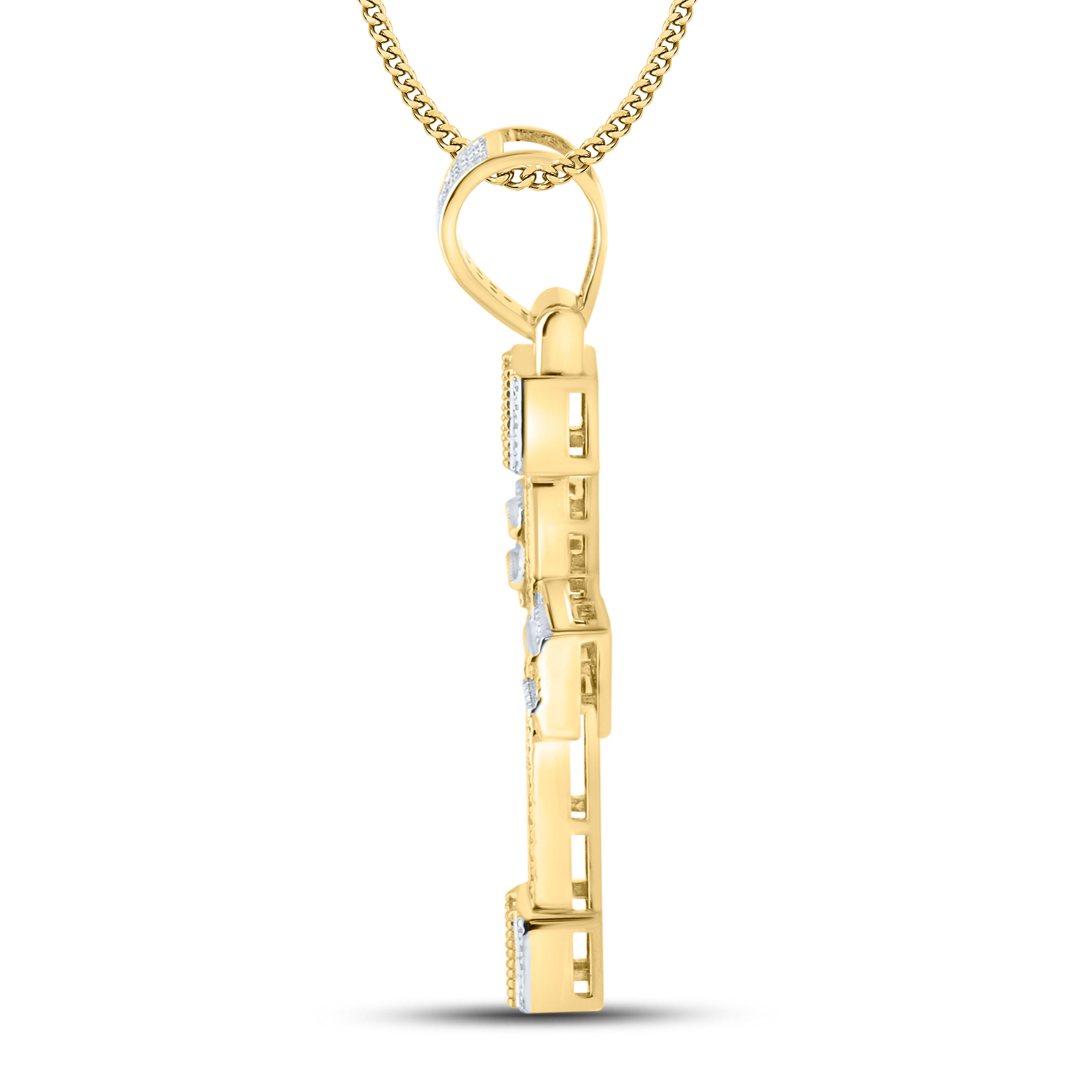 10kt Yellow Gold 0.48 CTW Diamond Cross Charm