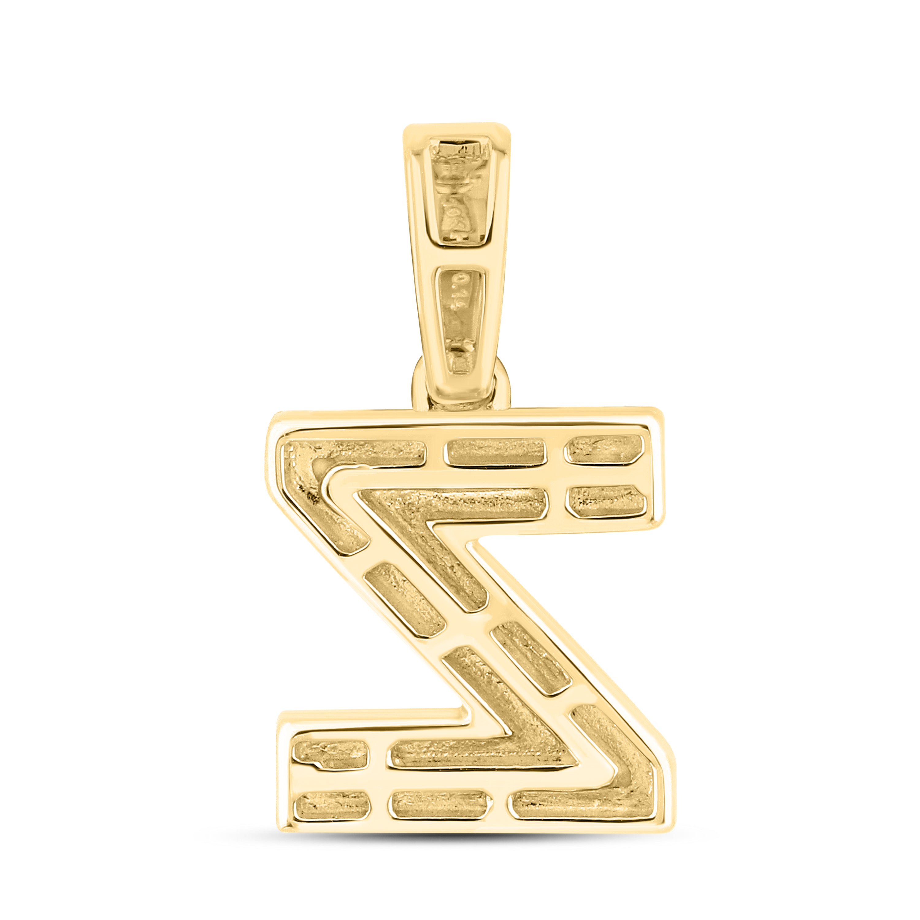 10kt yellow gold 0.15 ctw Diamond Initial Z Charm
