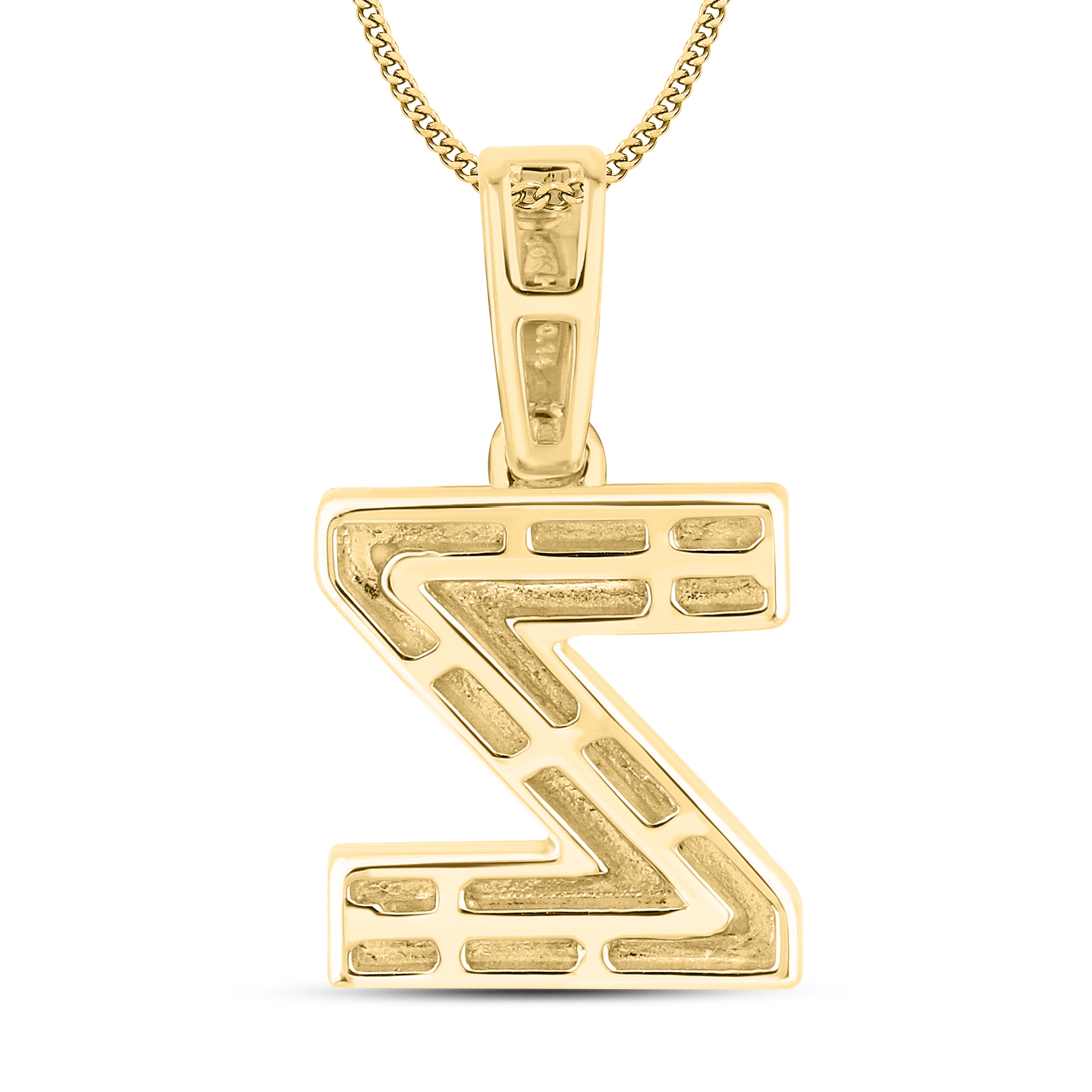 10kt yellow gold 0.15 ctw Diamond Initial Z Charm