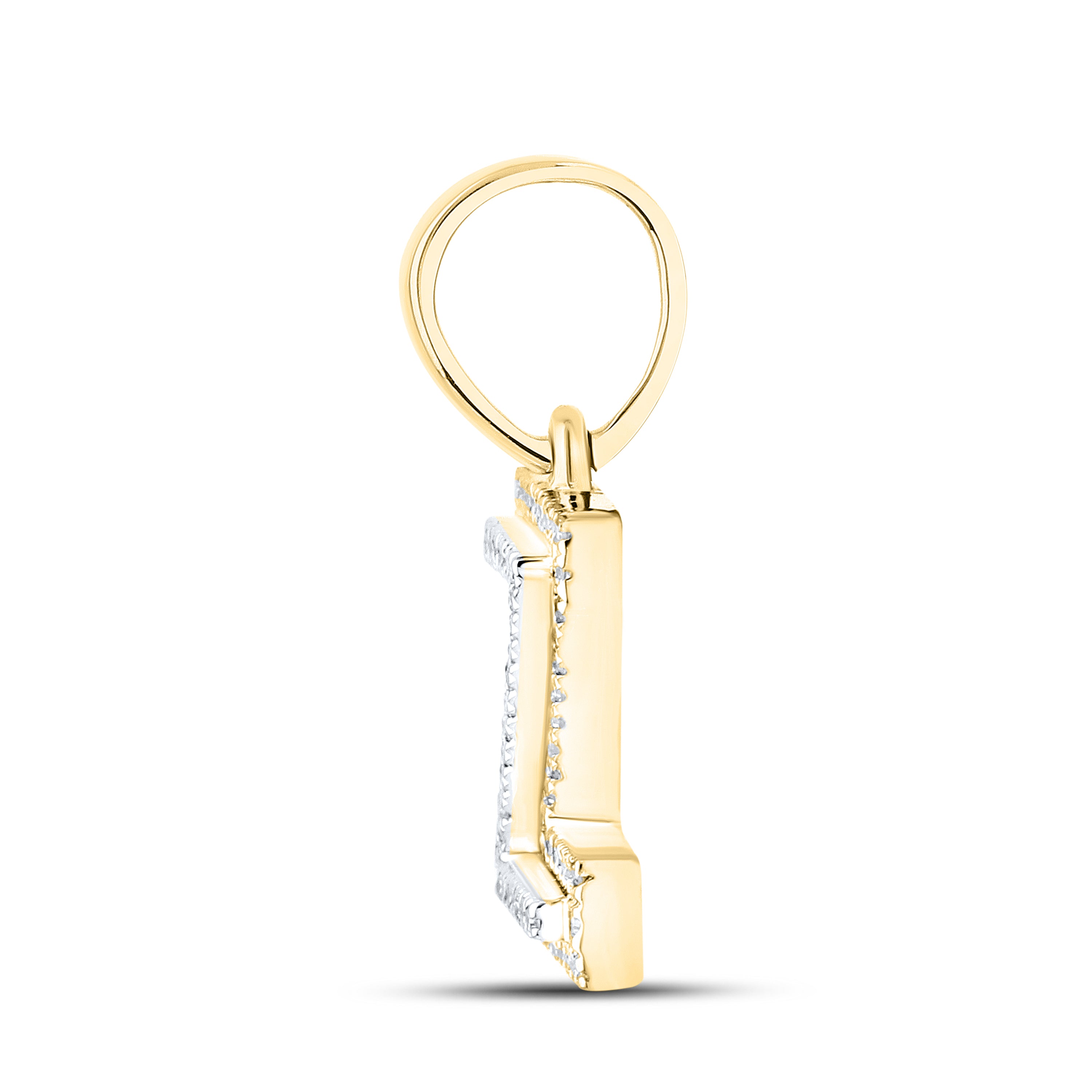 10kt yellow gold 0.15 ctw Diamond Initial Z Charm