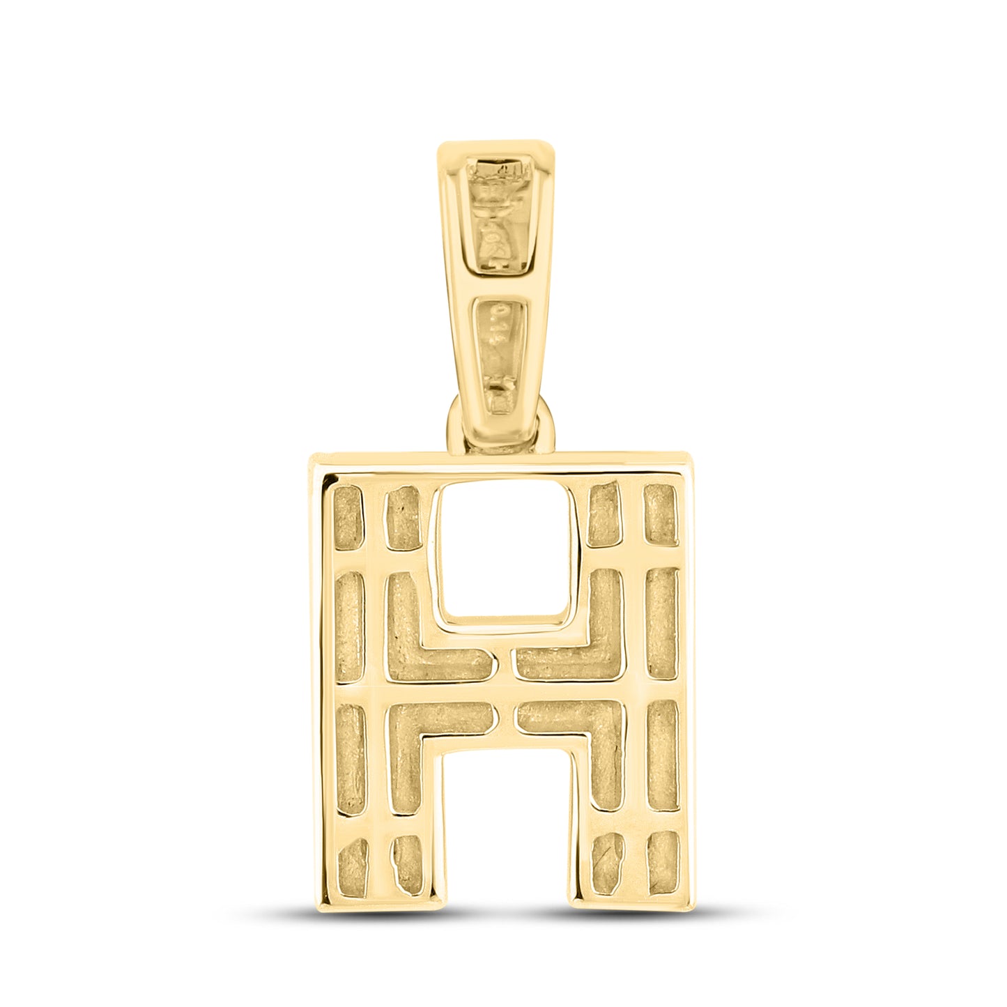 10K Yellow Gold Diamond Initial A–Z Pendant | 0.75″ Letter Charm