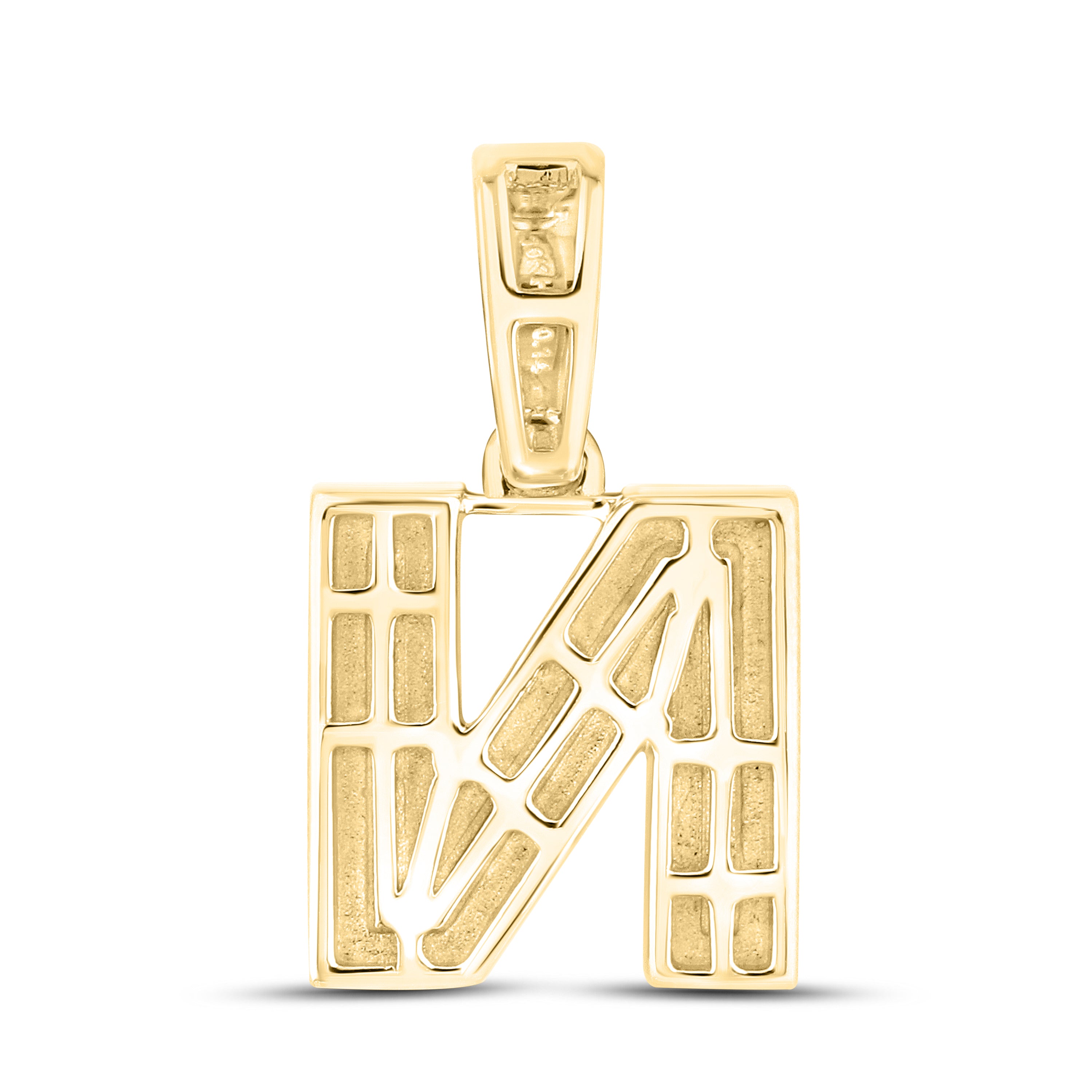 10K Yellow Gold Diamond Initial A–Z Pendant | 0.75″ Letter Charm