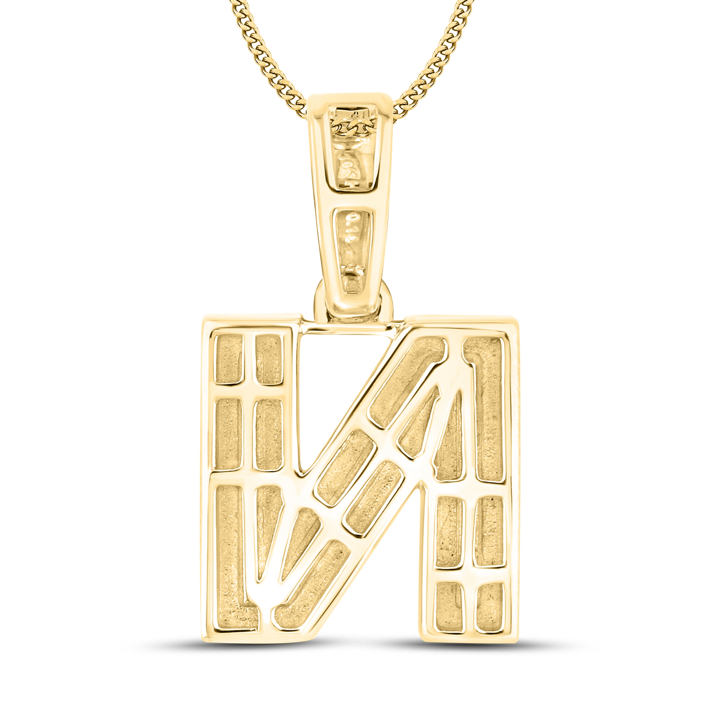 10kt yellow gold 0.15 ctw Diamond Initial N Charm