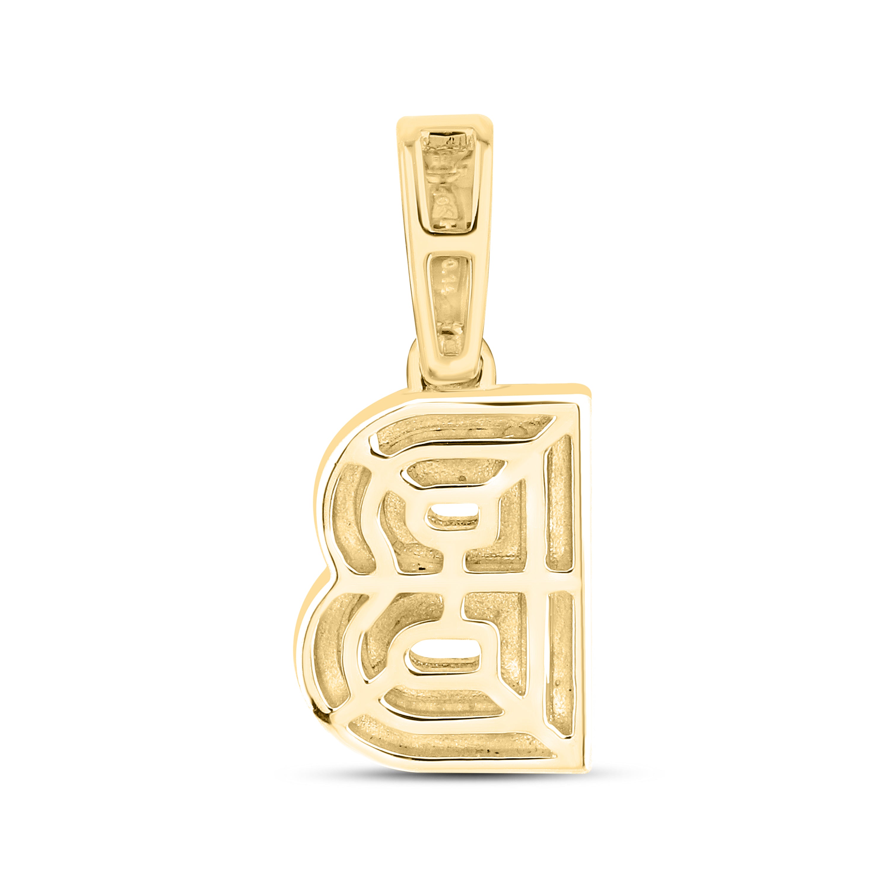10kt yellow gold 0.13ctw Diamond Initial B Charm