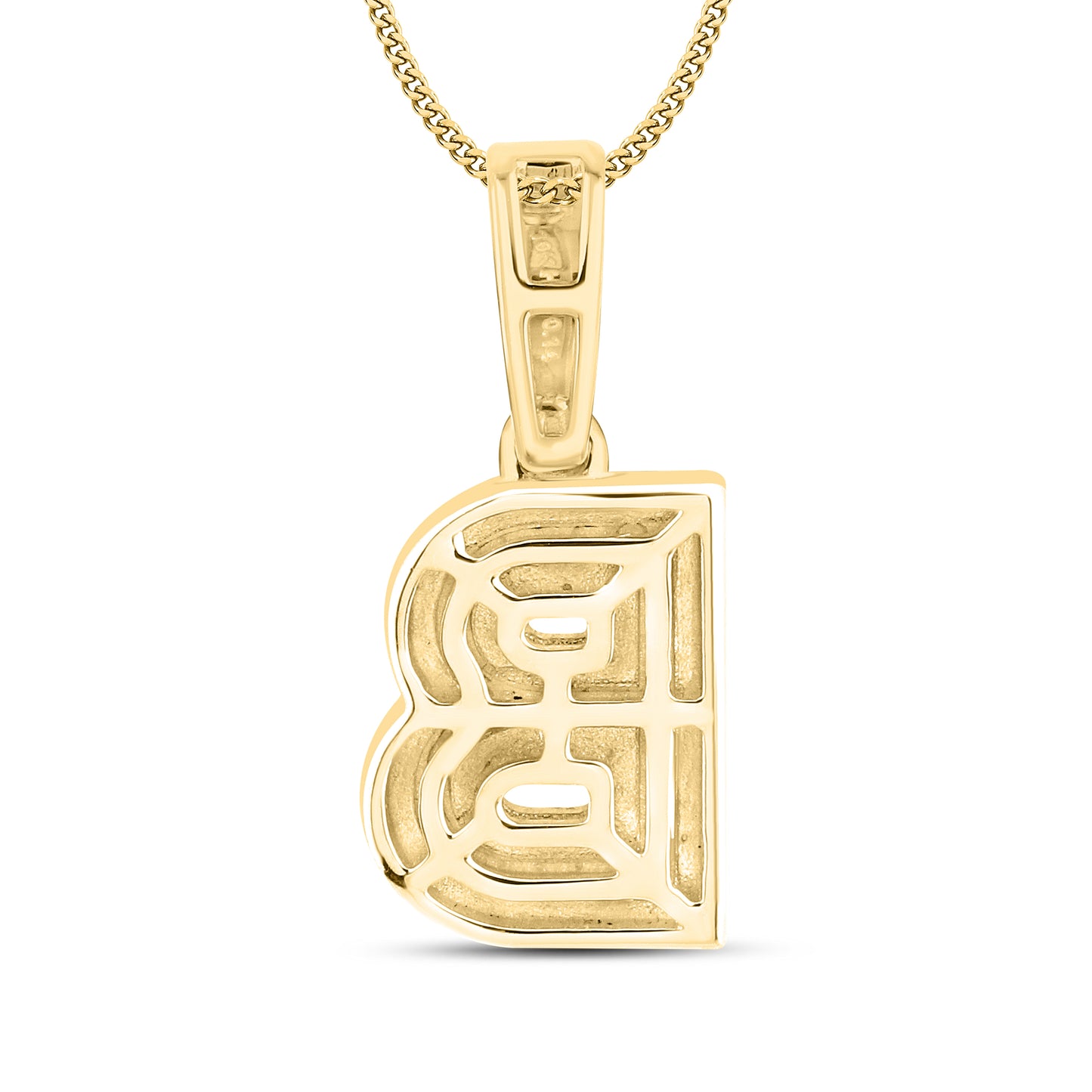 10kt yellow gold 0.13ctw Diamond Initial B Charm