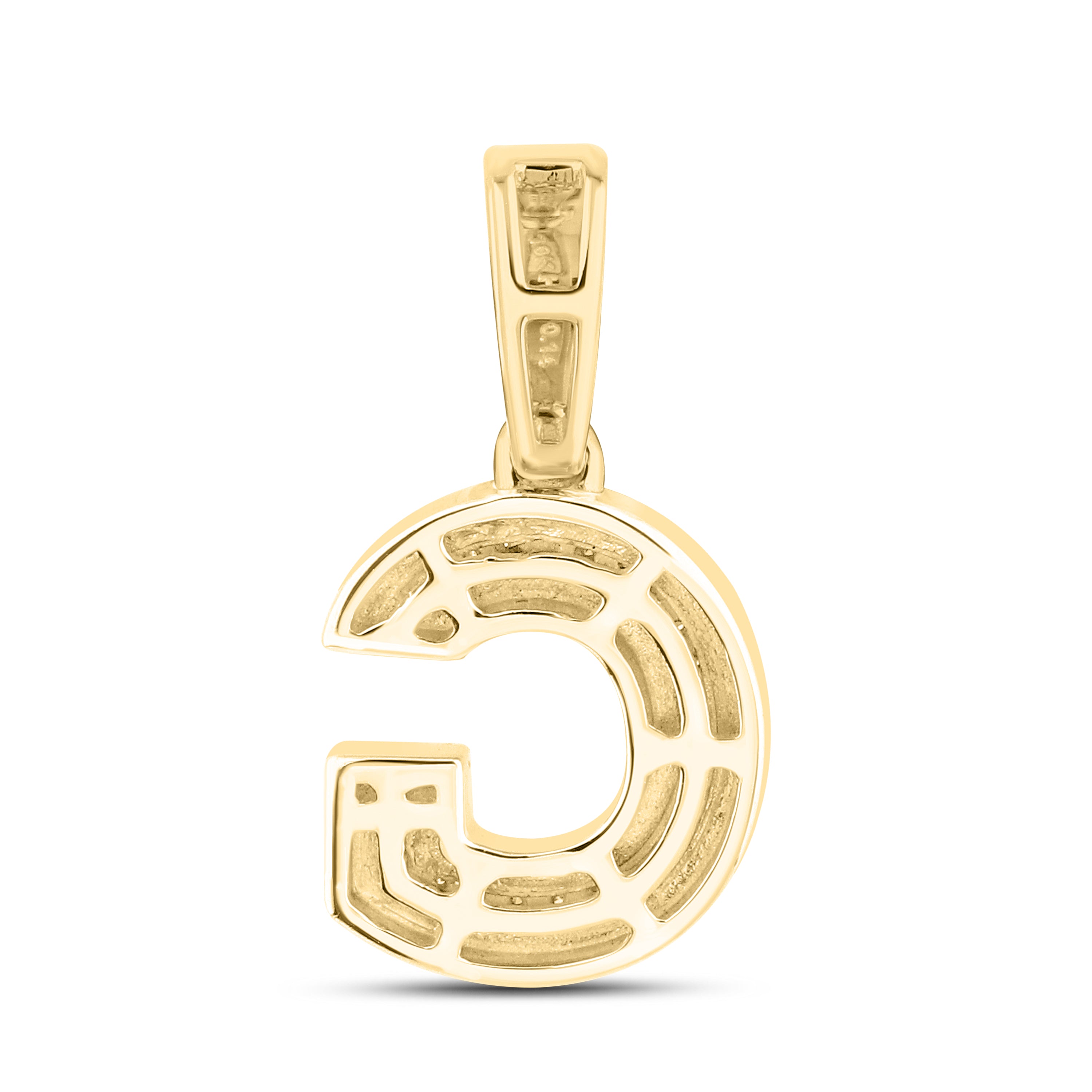 10kt yellow gold 0.13 ctw Diamond Initial G Charm