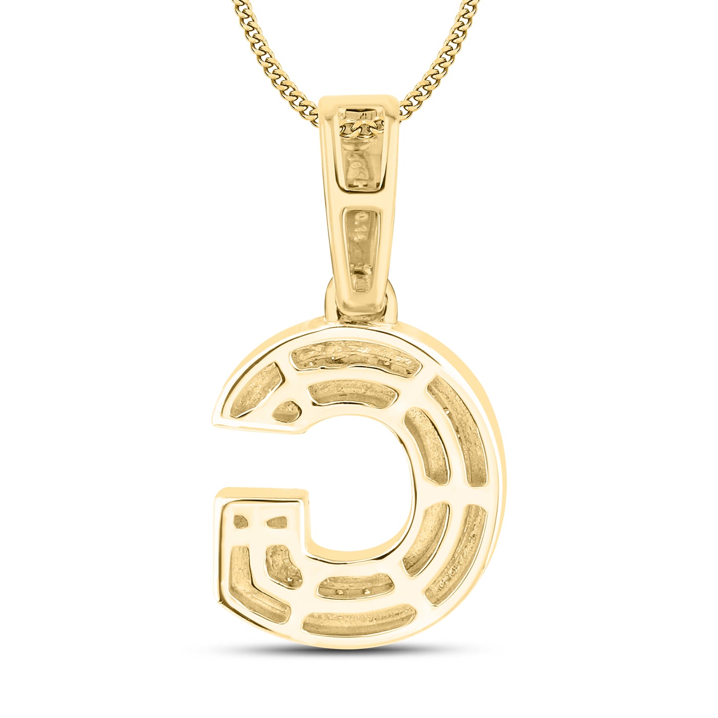 10kt yellow gold 0.13 ctw Diamond Initial G Charm