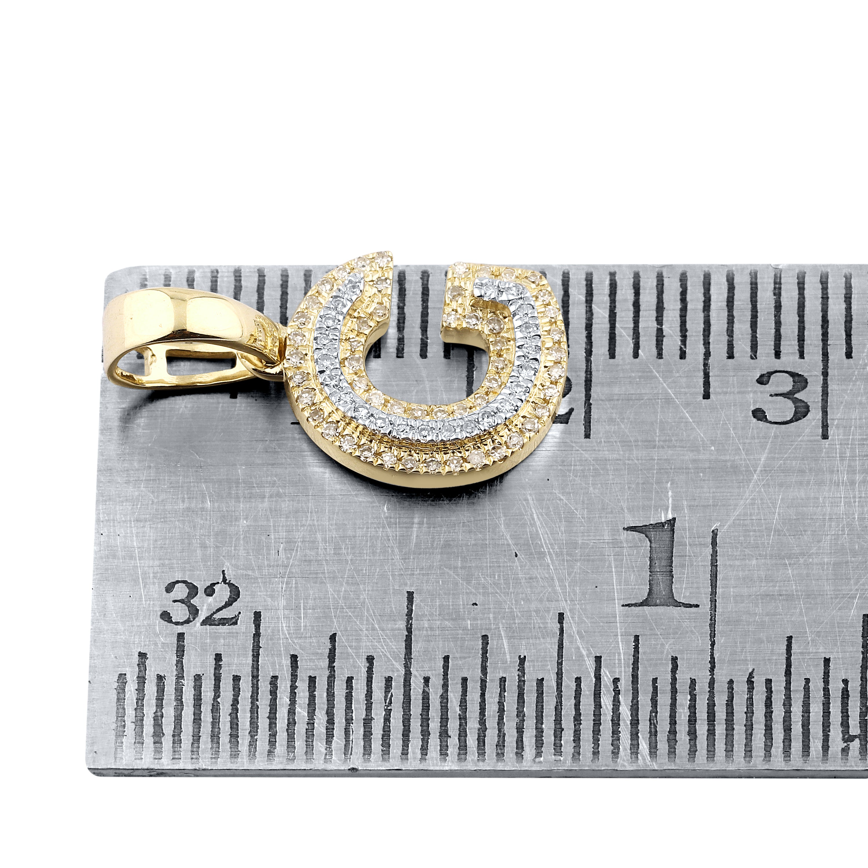 10kt yellow gold 0.13 ctw Diamond Initial G Charm