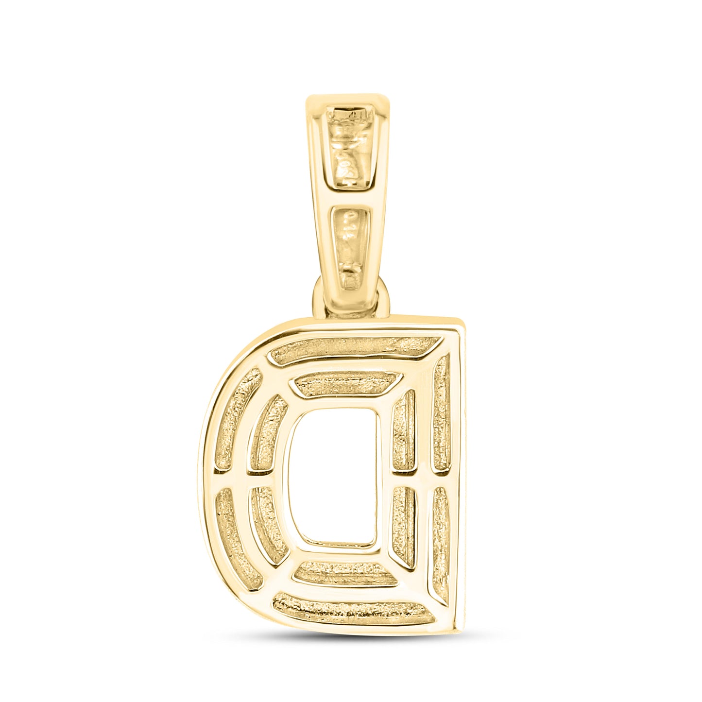 10K Yellow Gold Diamond Initial A–Z Pendant | 0.75″ Letter Charm