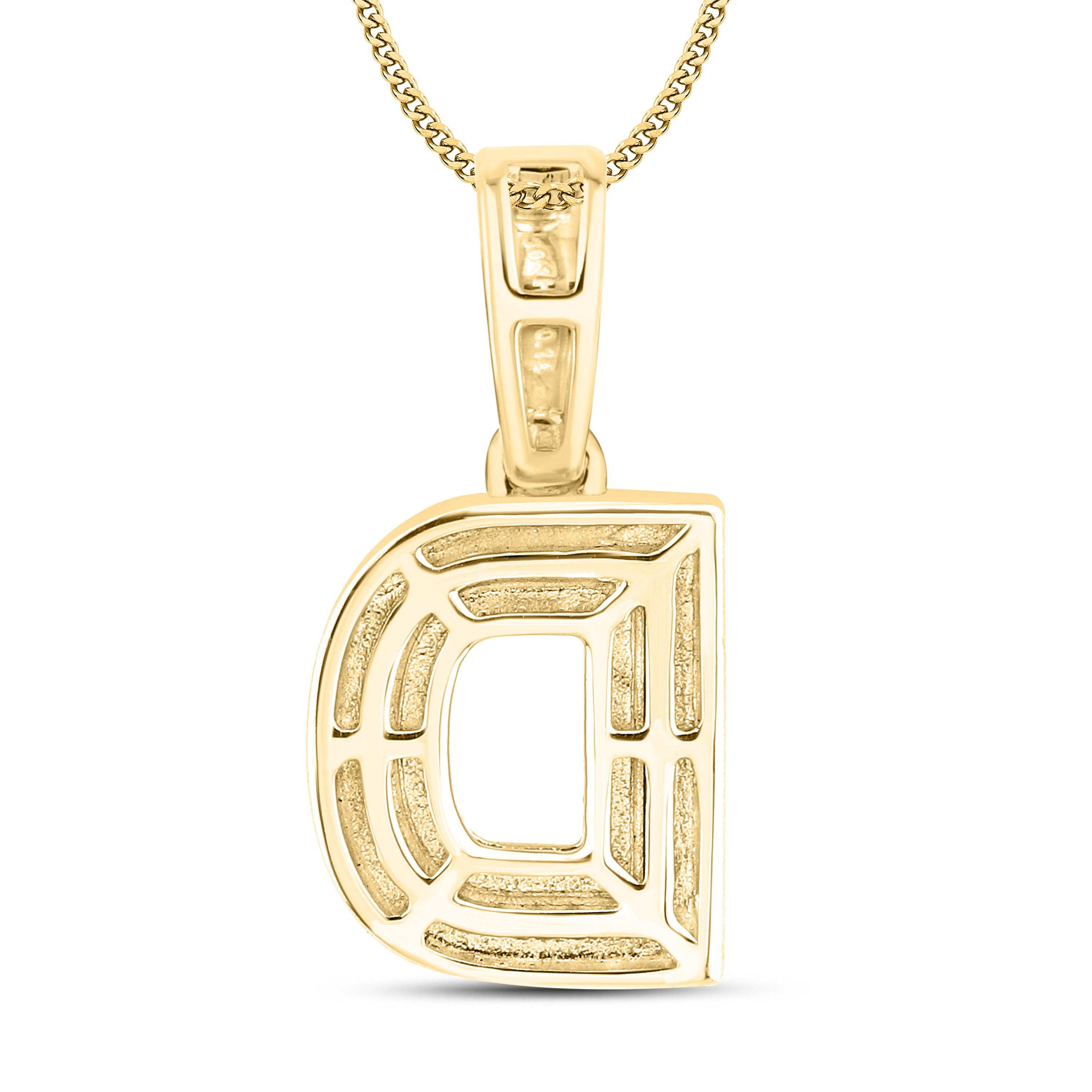 10kt yellow gold 0.15 ctw Diamond Initial D Charm