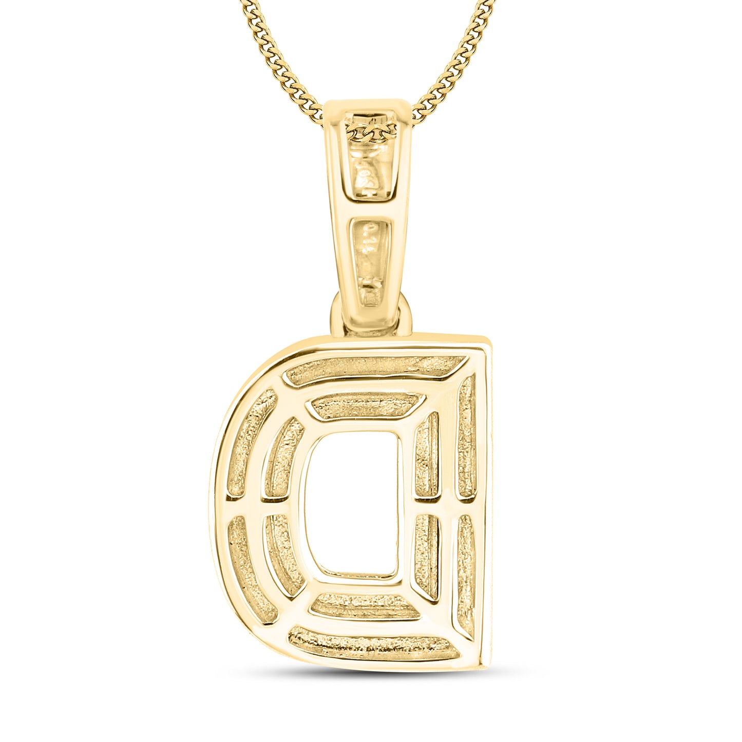 10kt yellow gold 0.15 ctw Diamond Initial D Charm