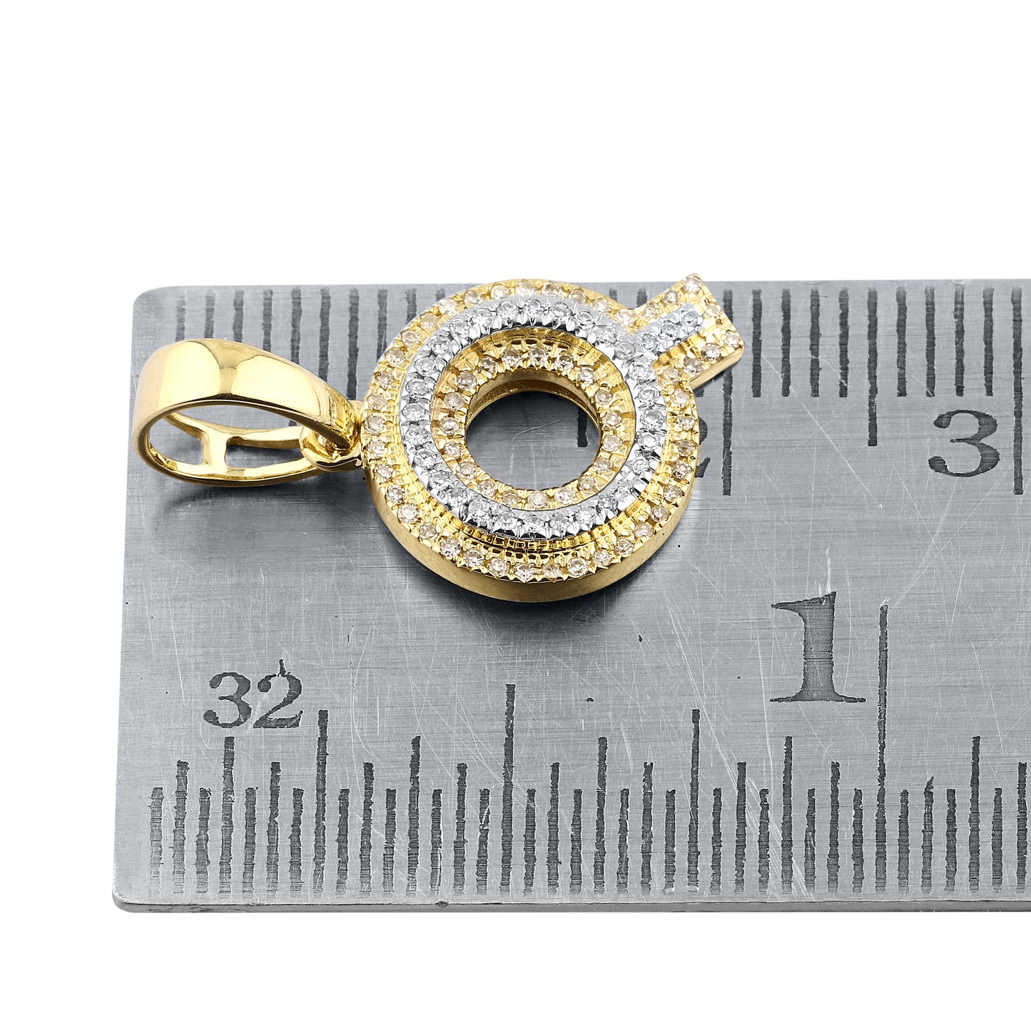 10K Yellow Gold Diamond Initial A–Z Pendant | 0.75″ Letter Charm