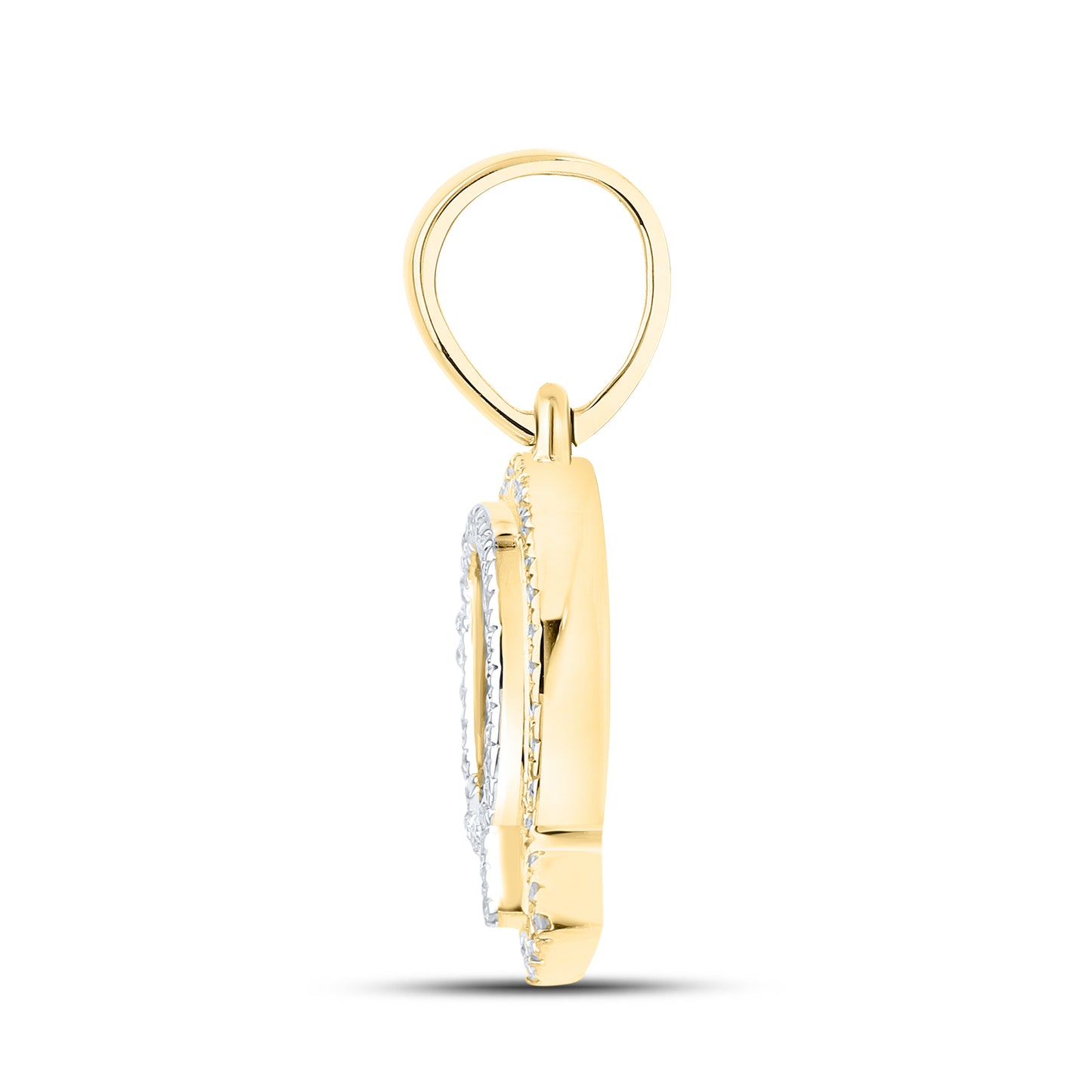 10K Yellow Gold Diamond Initial A–Z Pendant | 0.75″ Letter Charm