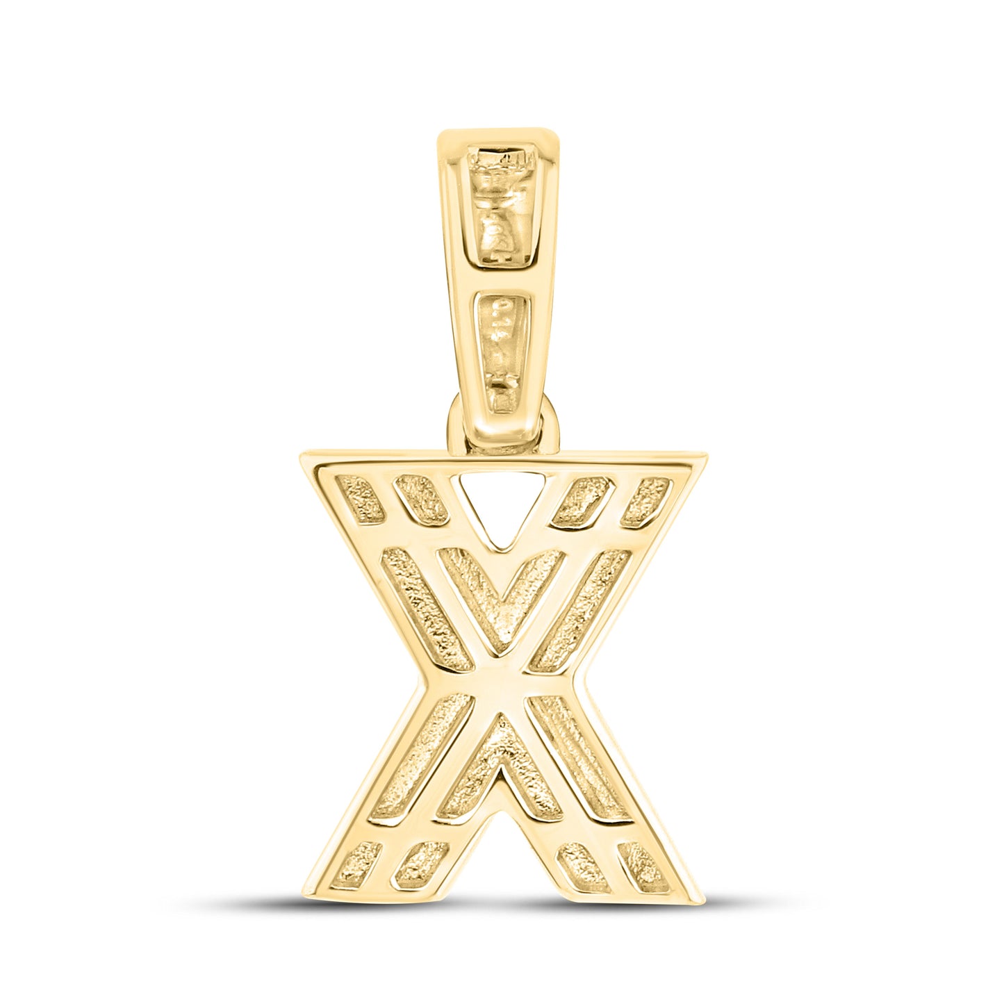 10K Yellow Gold Diamond Initial A–Z Pendant | 0.75″ Letter Charm