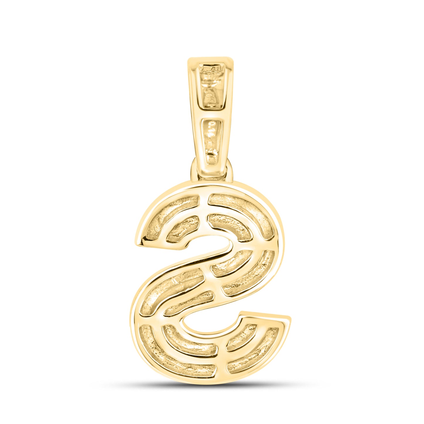 10K Yellow Gold Diamond Initial A–Z Pendant | 0.75″ Letter Charm