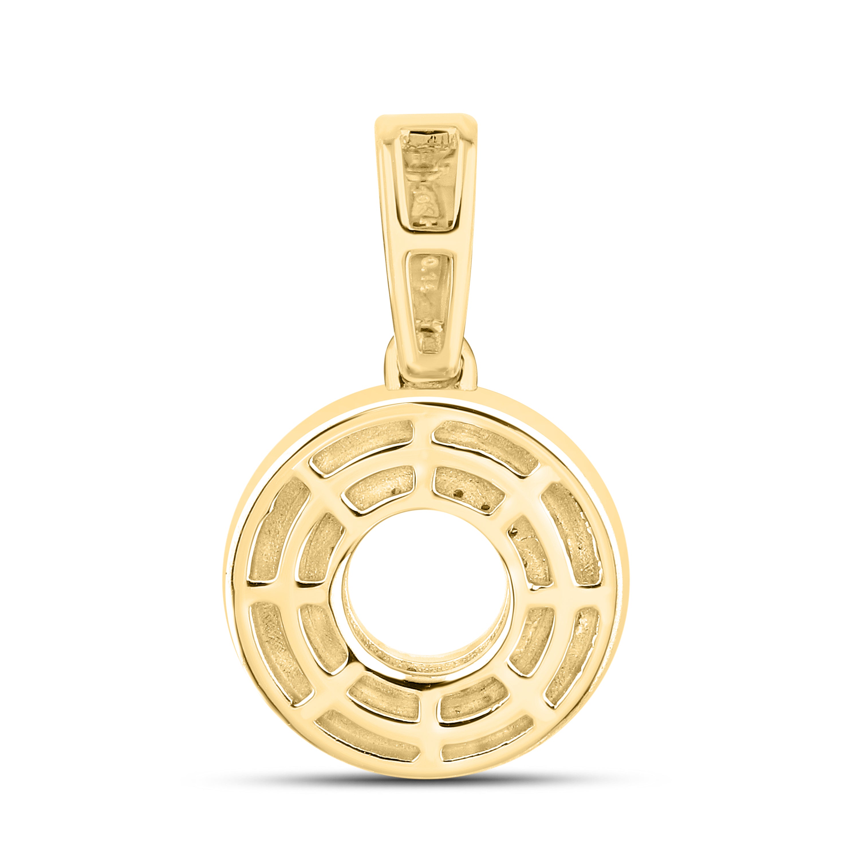 10kt yellow gold 0.13 ctw Diamond Initial O Charm