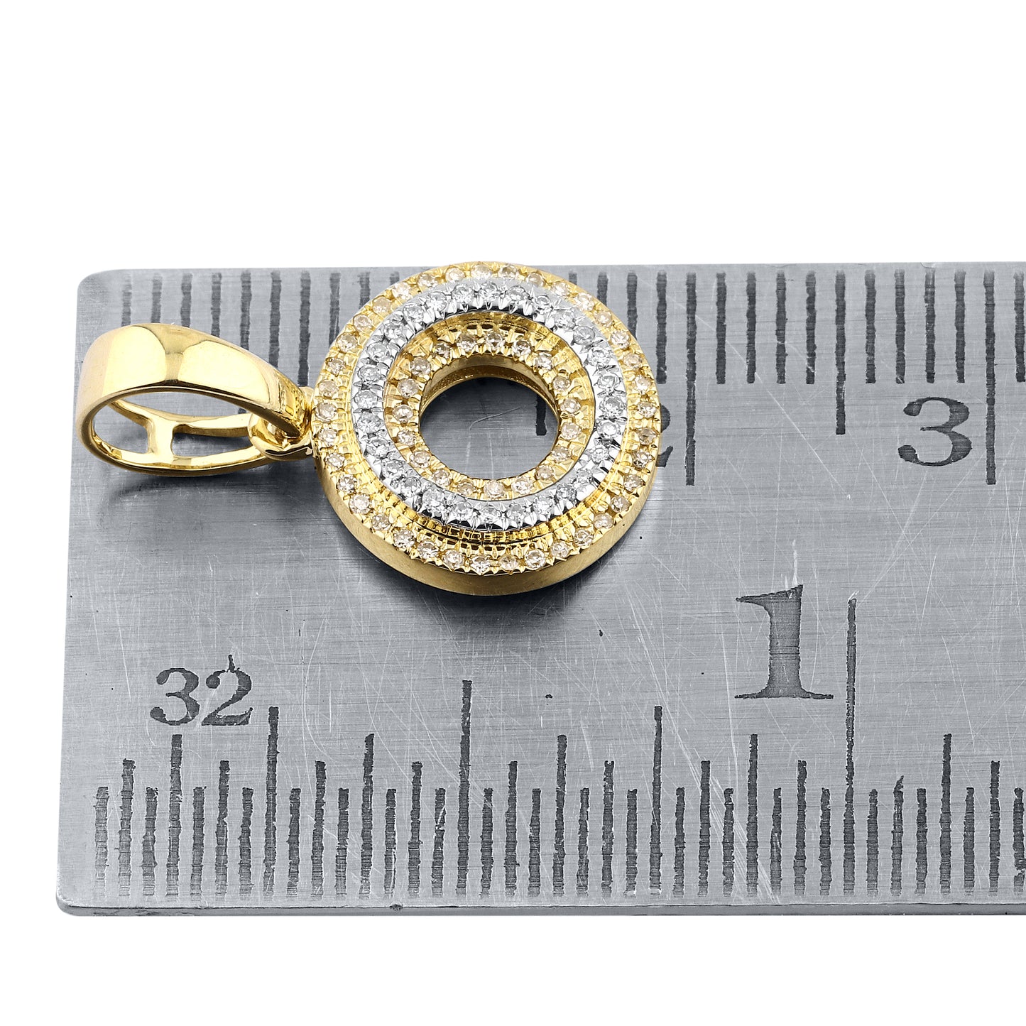 10K Yellow Gold Diamond Initial A–Z Pendant | 0.75″ Letter Charm