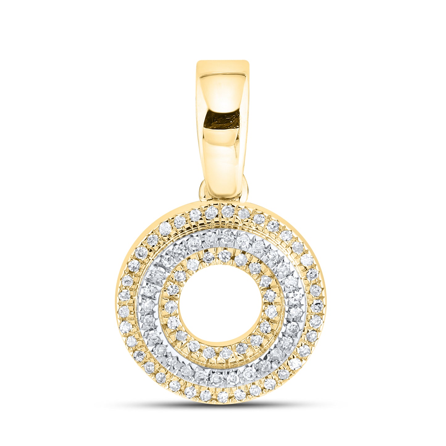 10K Yellow Gold Diamond Initial A–Z Pendant | 0.75″ Letter Charm