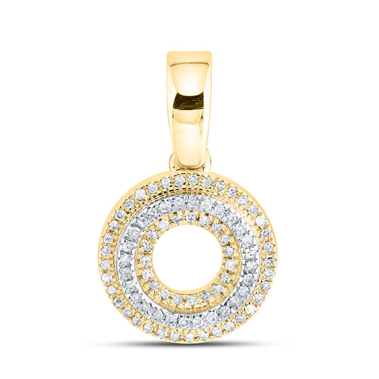 10kt yellow gold 0.13 ctw Diamond Initial O Charm