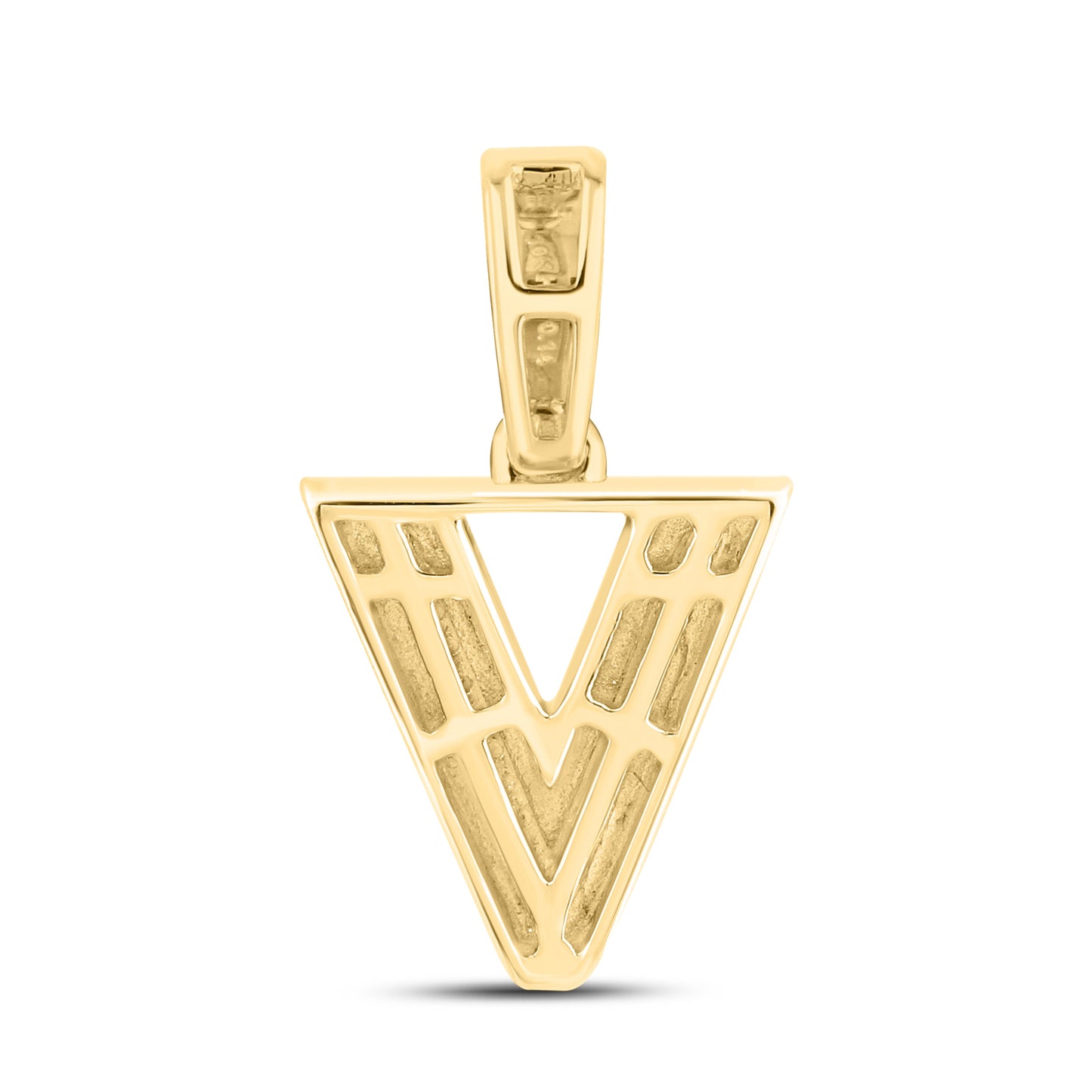 10K Yellow Gold Diamond Initial A–Z Pendant | 0.75″ Letter Charm