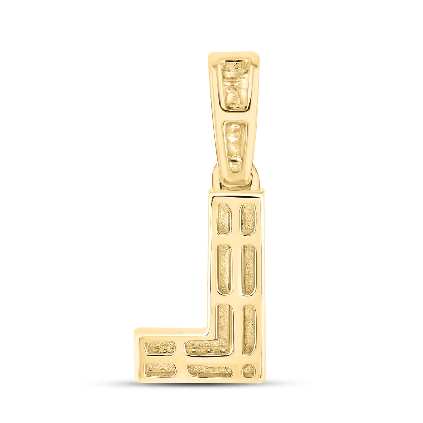 10K Yellow Gold Diamond Initial A–Z Pendant | 0.75″ Letter Charm
