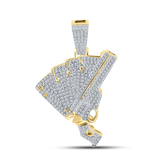 10kt Yellow Gold 0.88 CTW Natural Diamond Charm