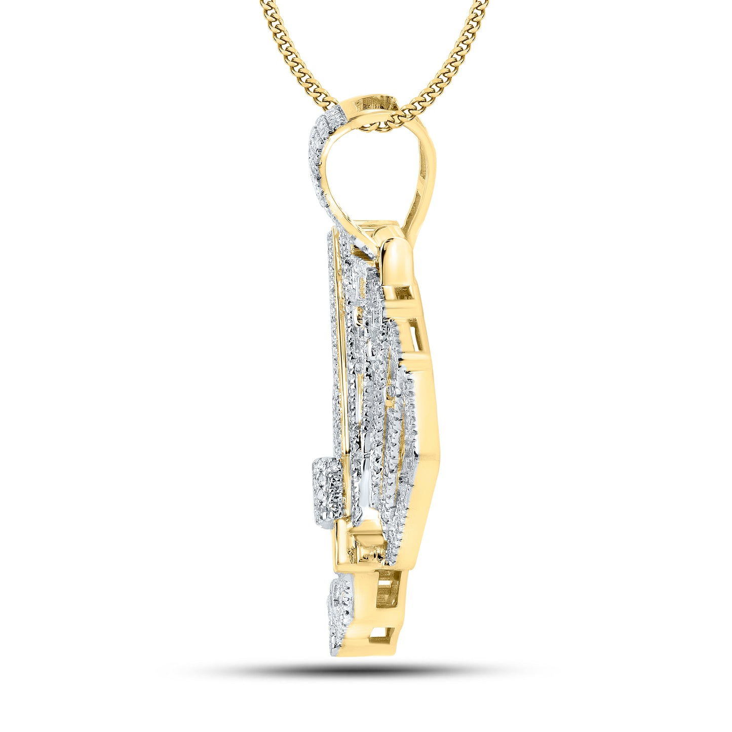 10kt Yellow Gold 0.88 CTW Natural Diamond Charm