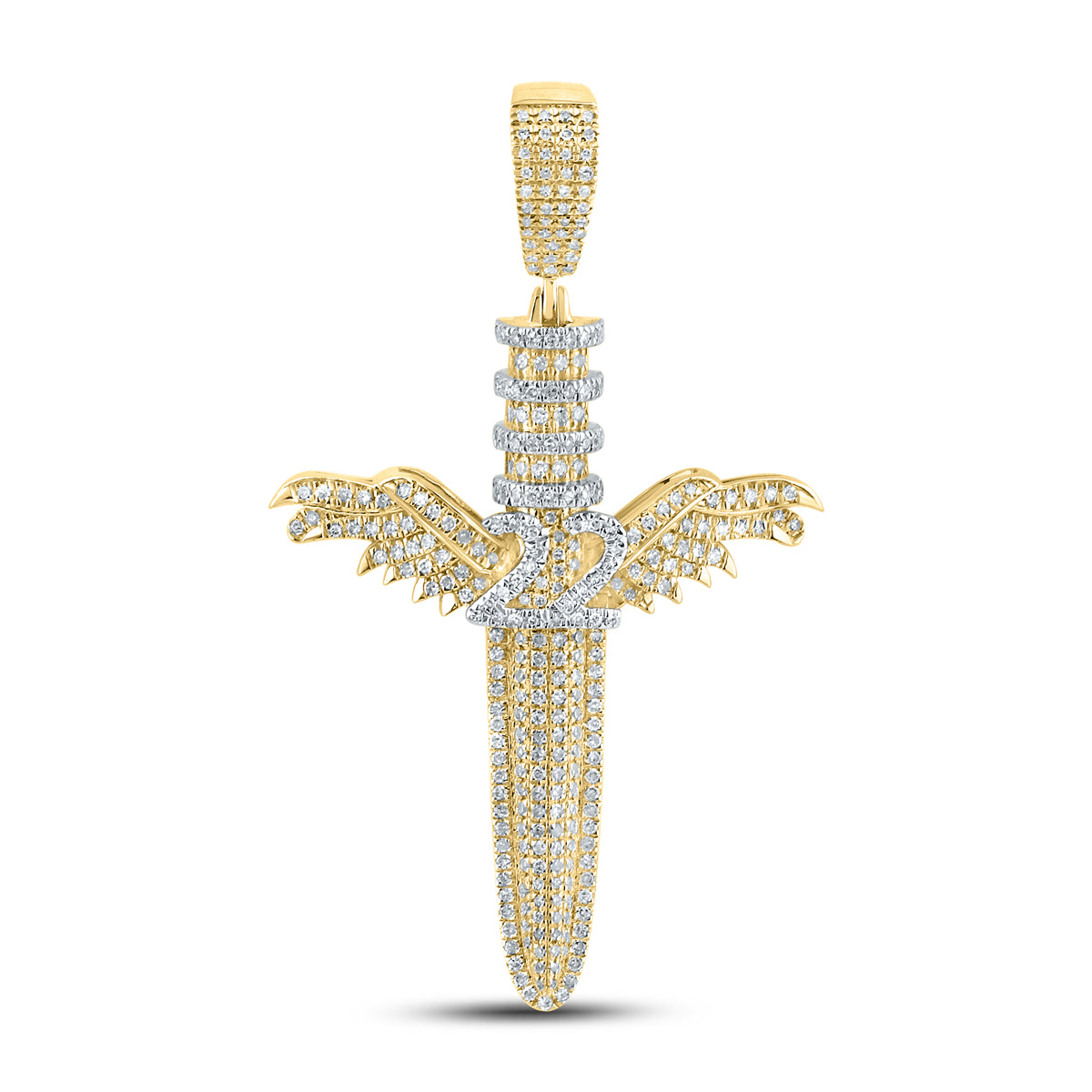 10kt Yellow Gold 0.72 CTW Diamond Cross Charm