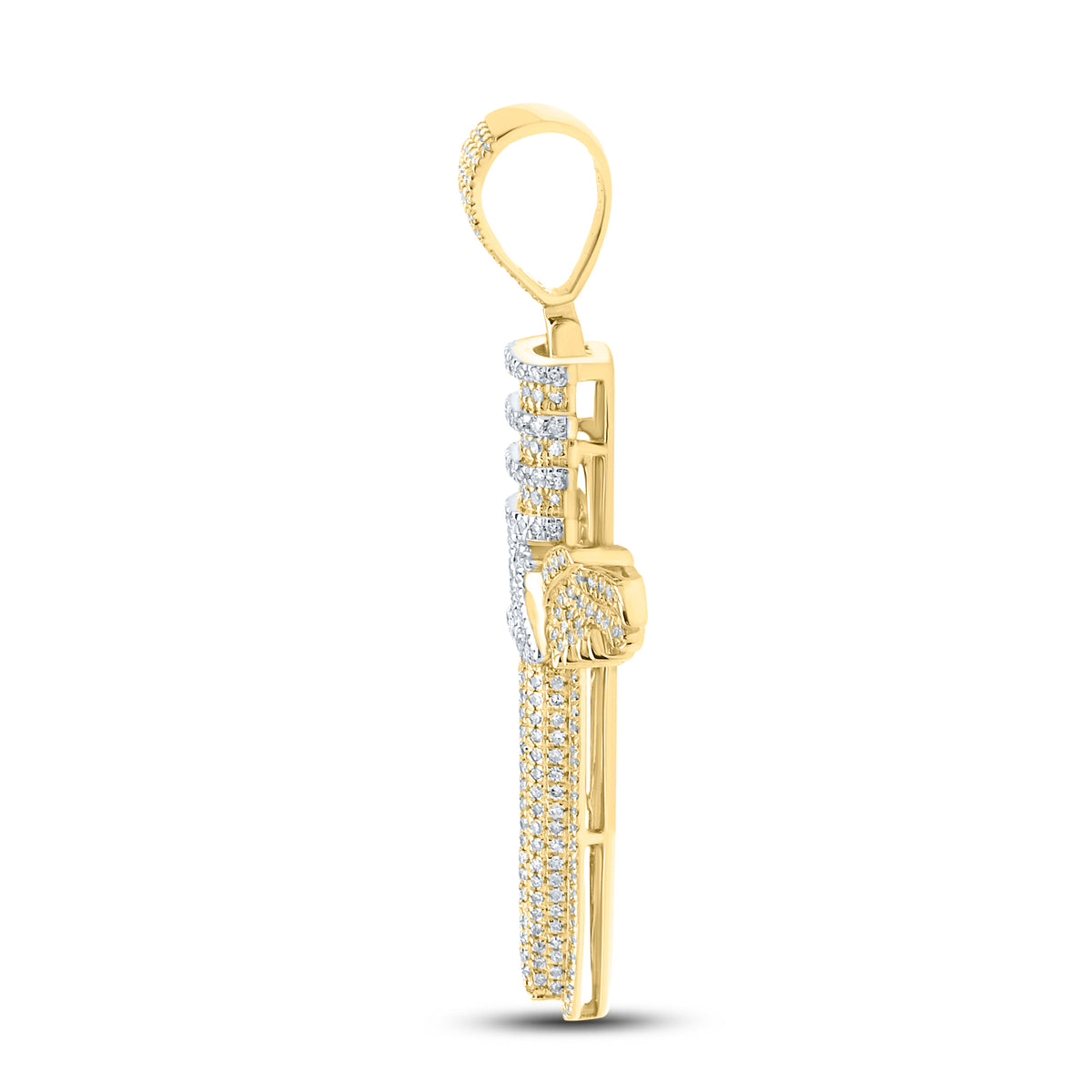 10kt Yellow Gold 0.72 CTW Diamond Cross Charm