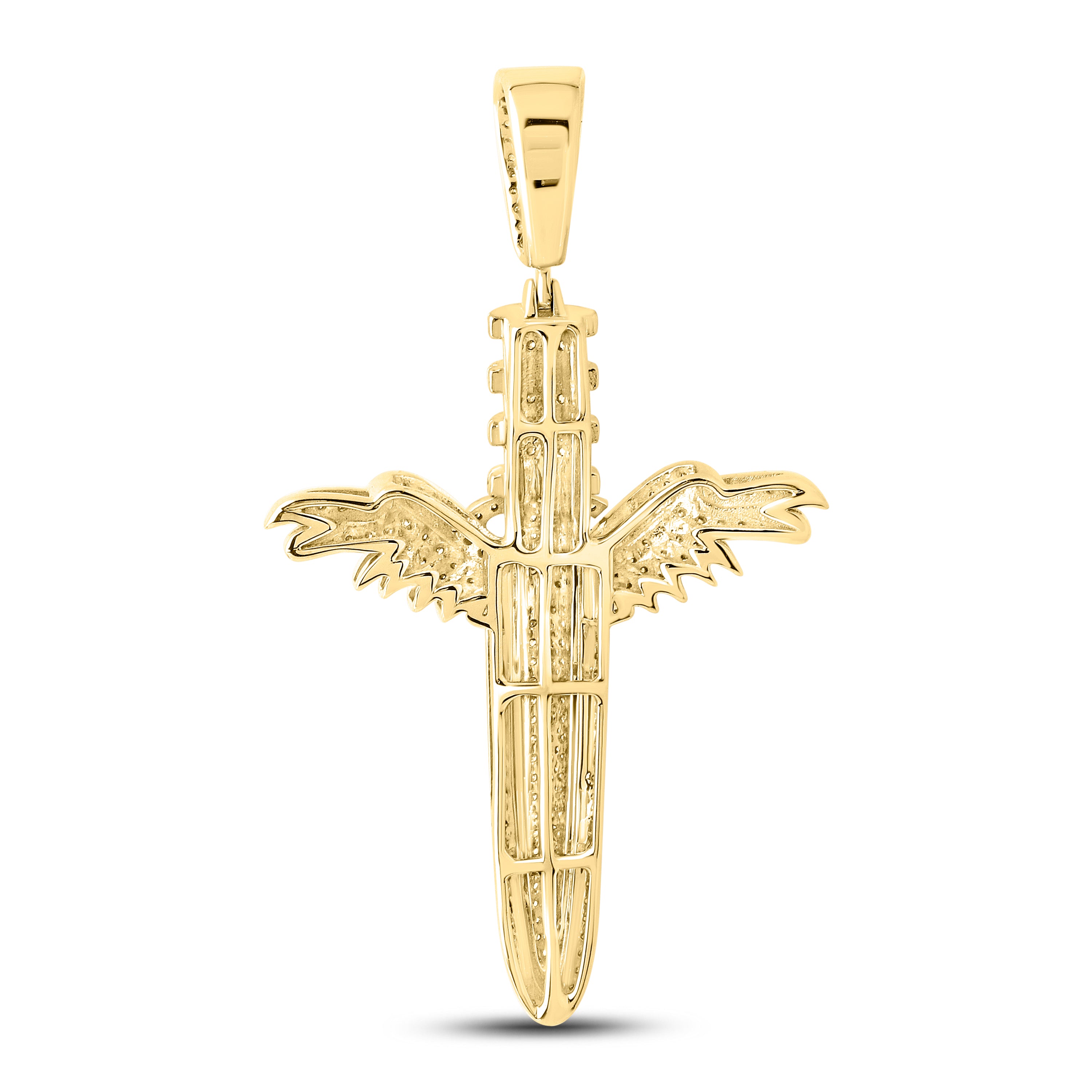10kt Yellow Gold 0.72 CTW Diamond Cross Charm