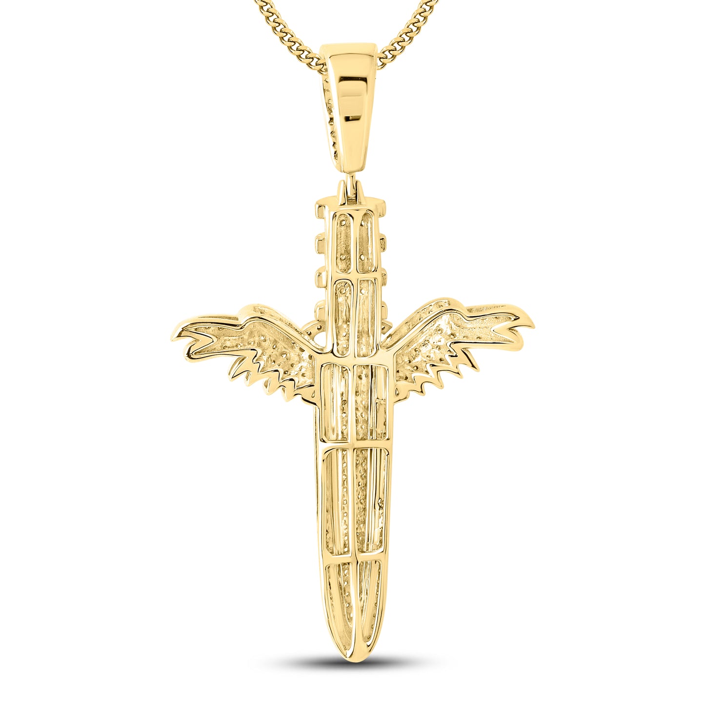 10kt Yellow Gold 0.72 CTW Diamond Cross Charm
