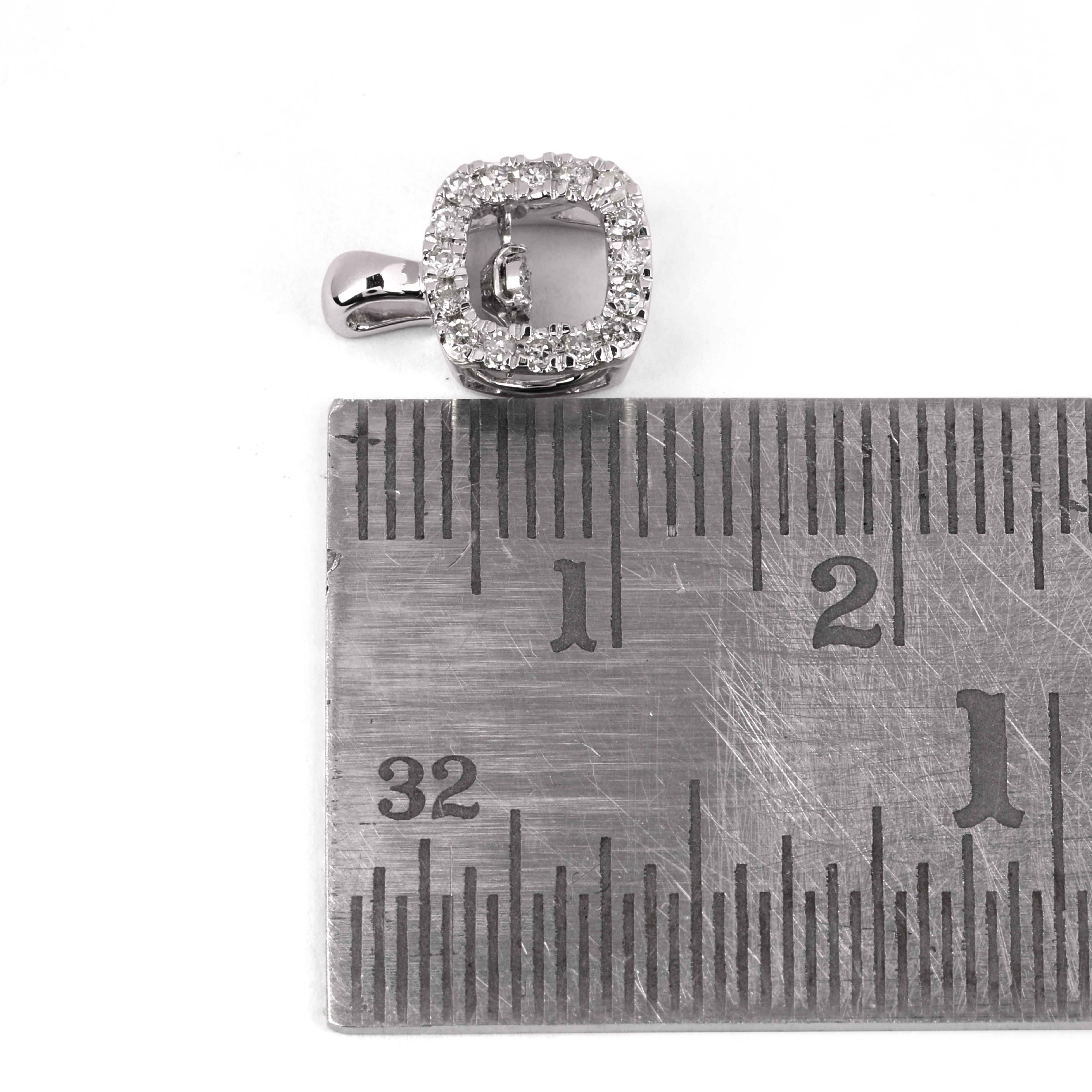 10k White Gold 0.16 CTW Moving Diamond Pendant