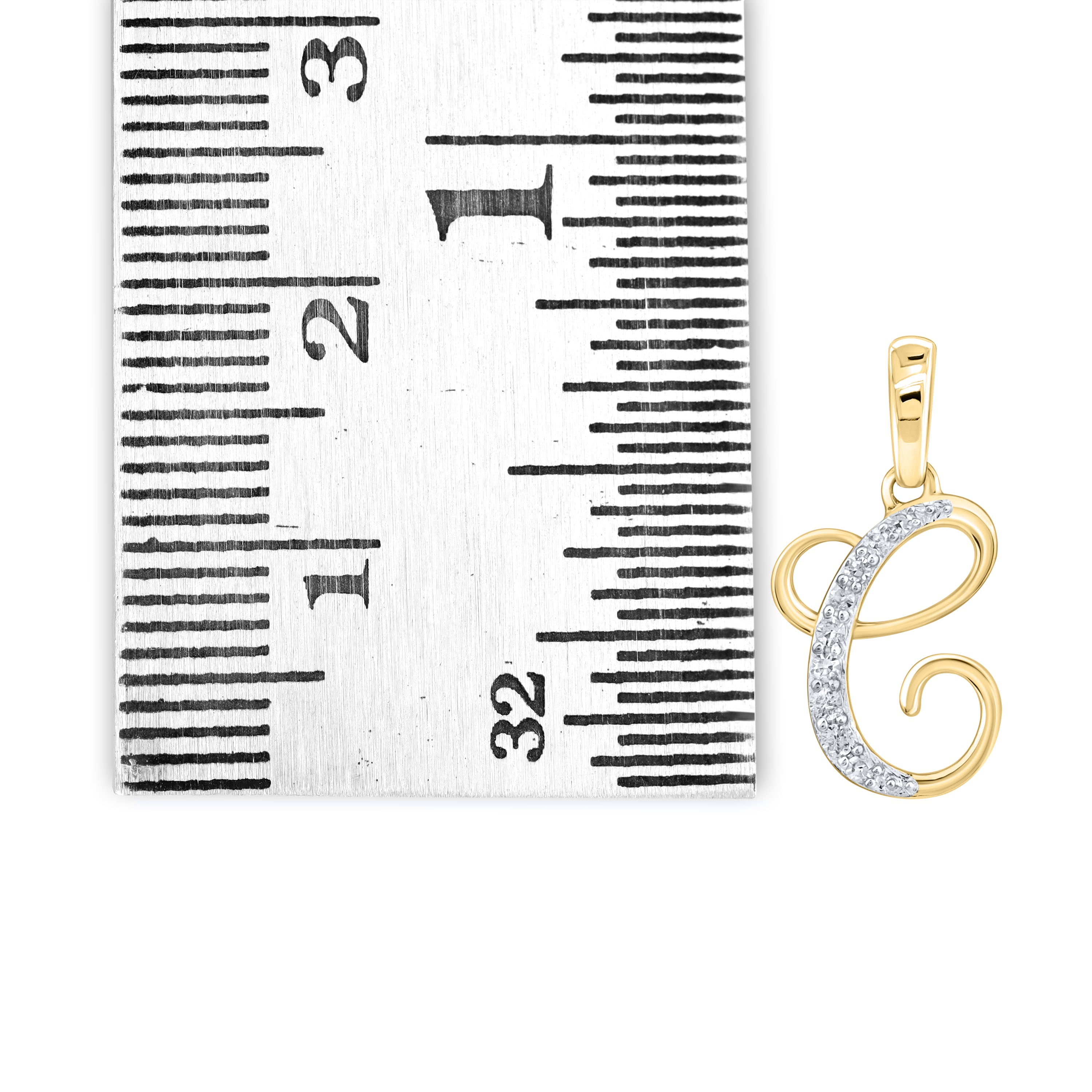 10KT YELLOW GOLD 0.04 CTW NATURAL DIAMOND INITIAL C