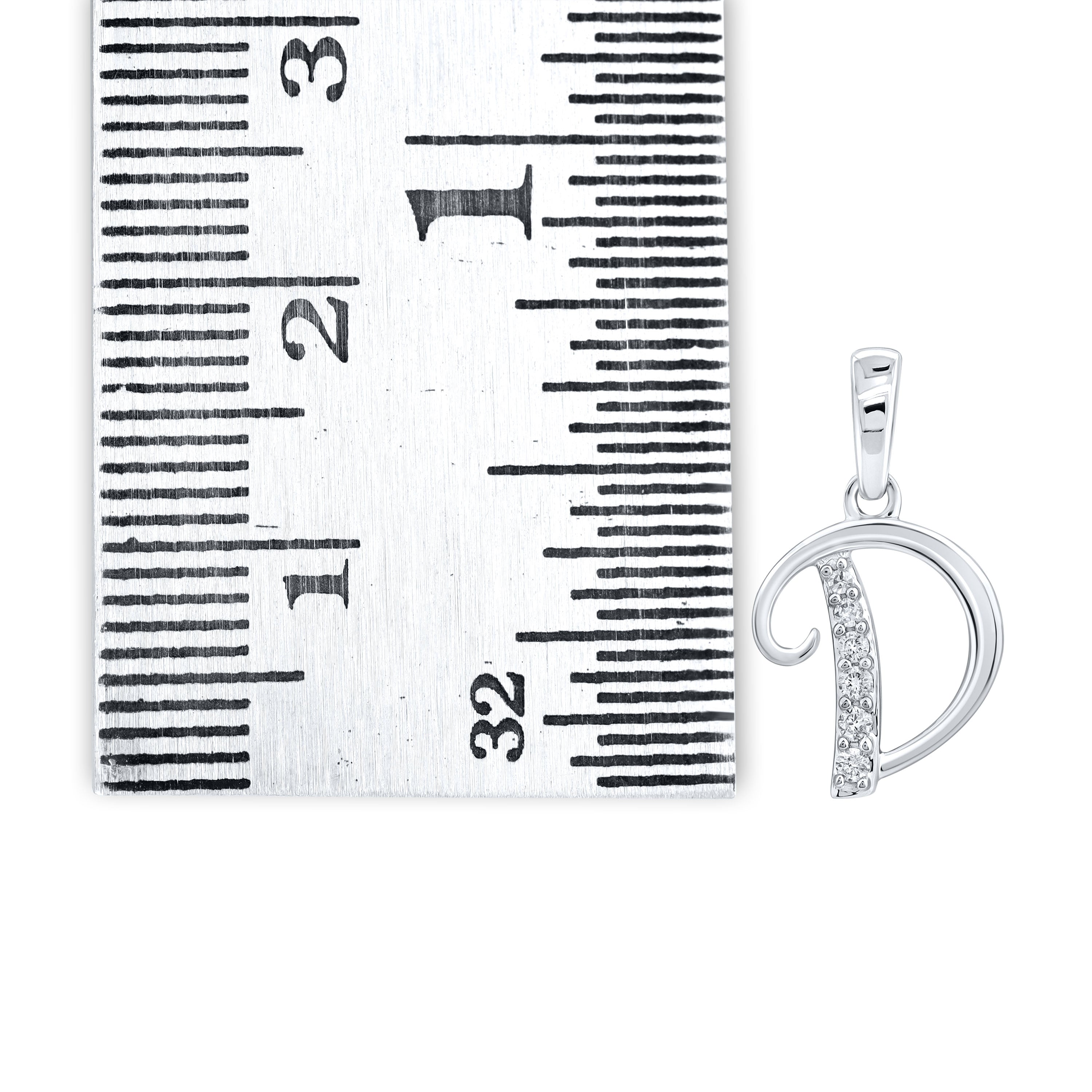 10kt White Gold 0.04 CTW Diamond Initial D