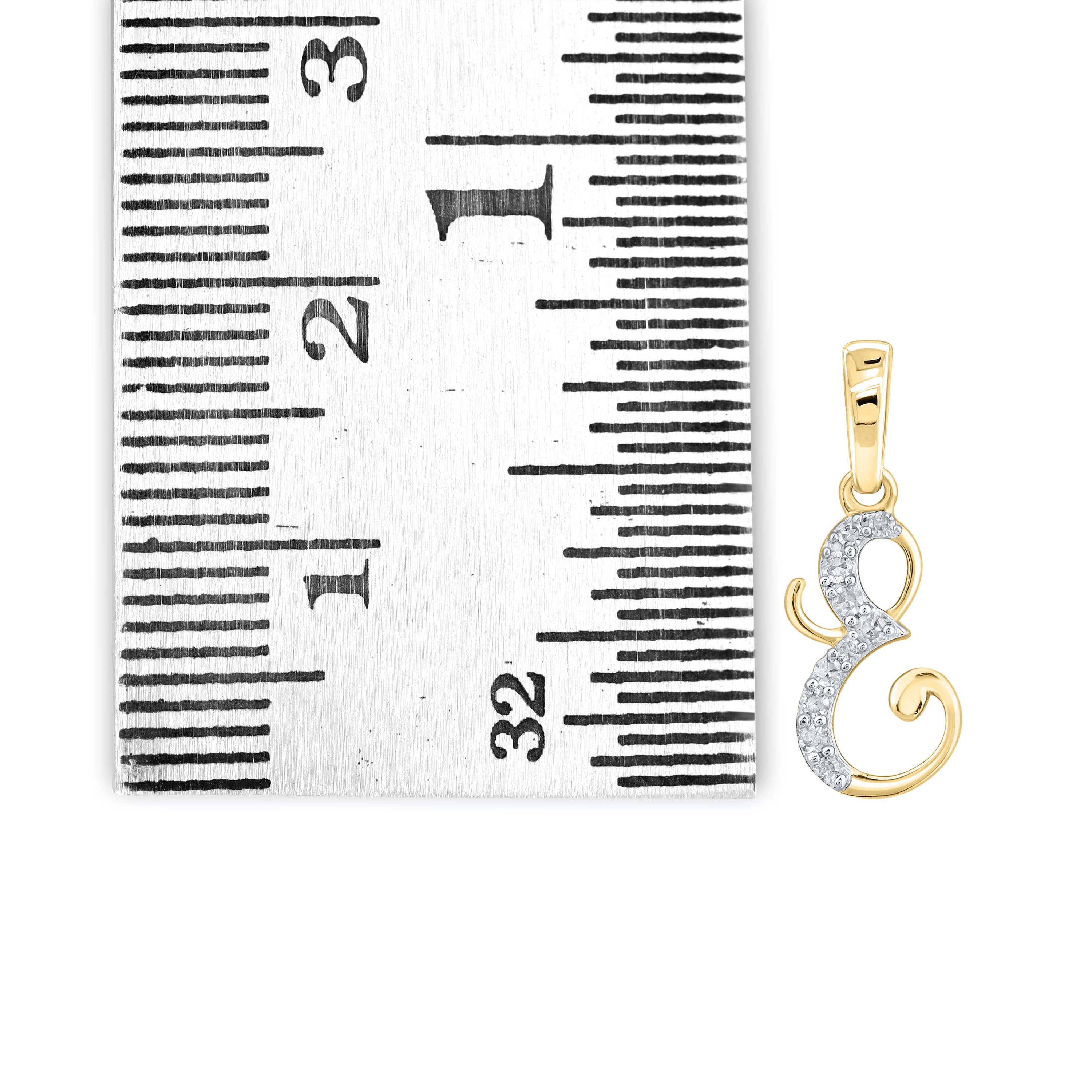 10KT YELLOW GOLD 0.04 CTW NATURAL DIAMOND INITIAL E