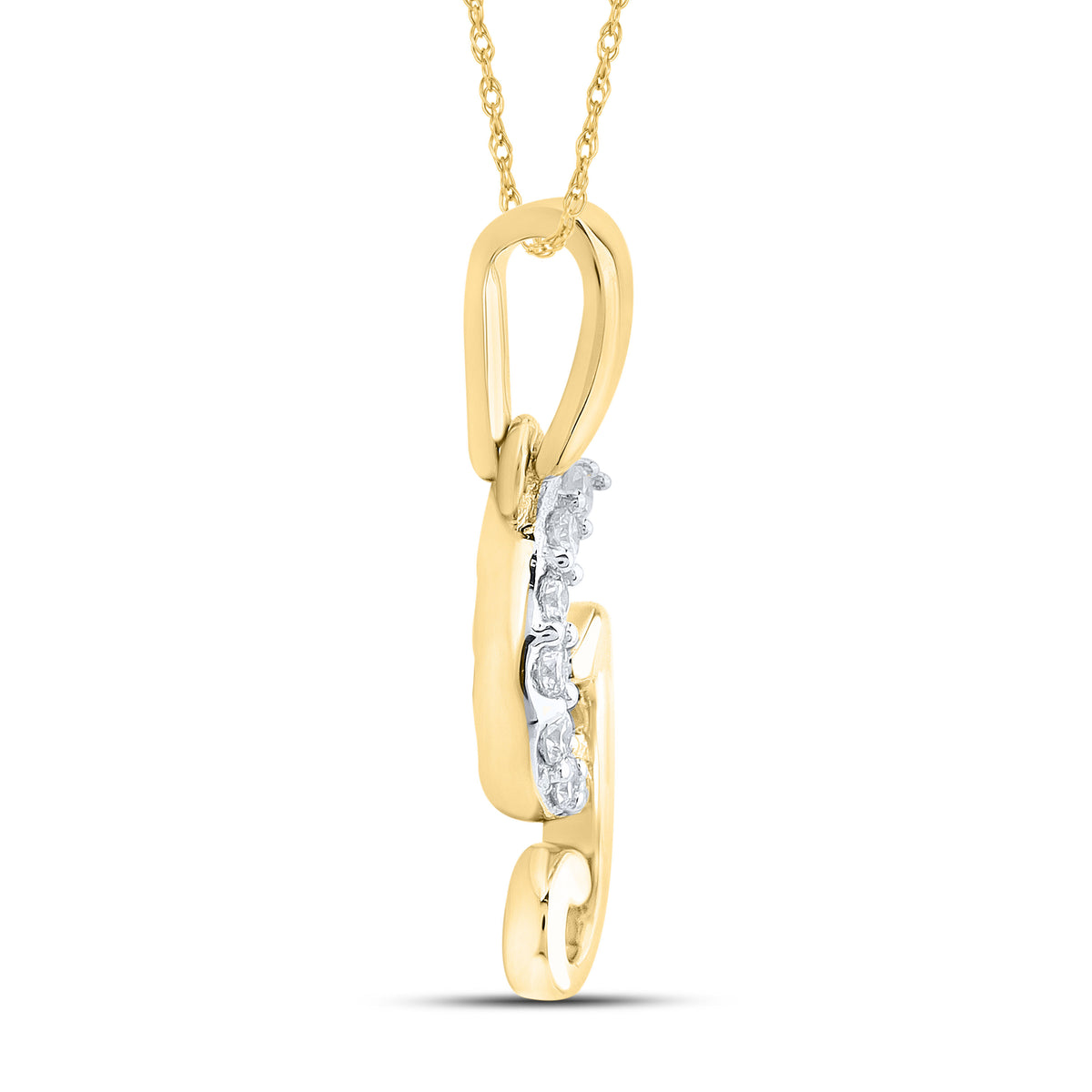 10KT YELLOW GOLD 0.04 CTW NATURAL DIAMOND INITIAL G